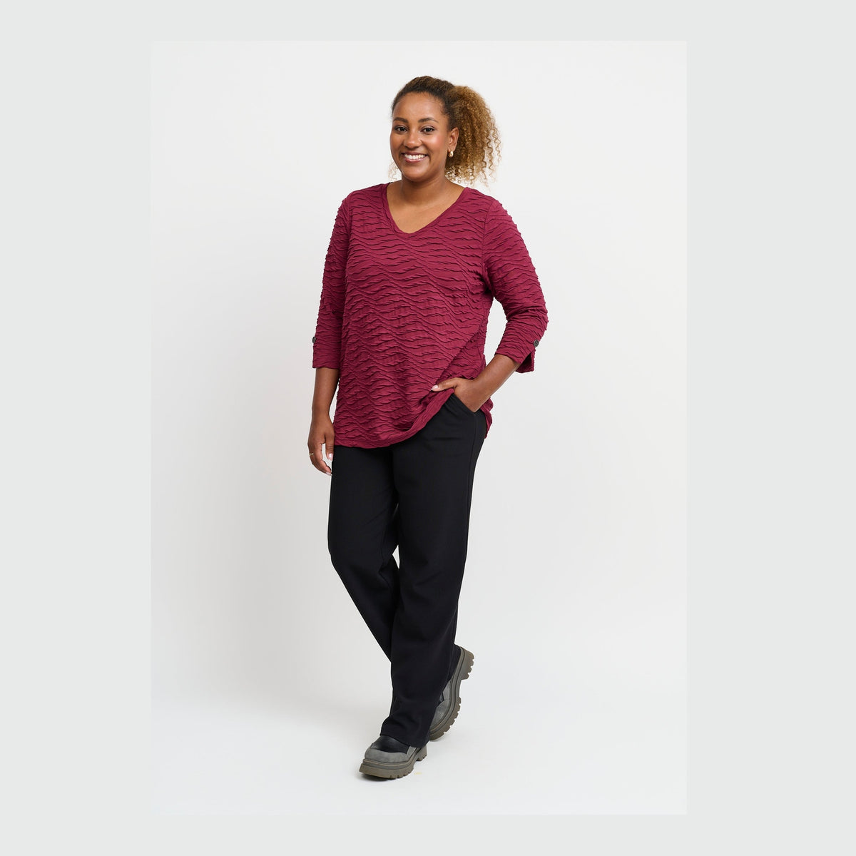 Pont Neuf PNKenya Bluser 2999 BORDEAUX RED