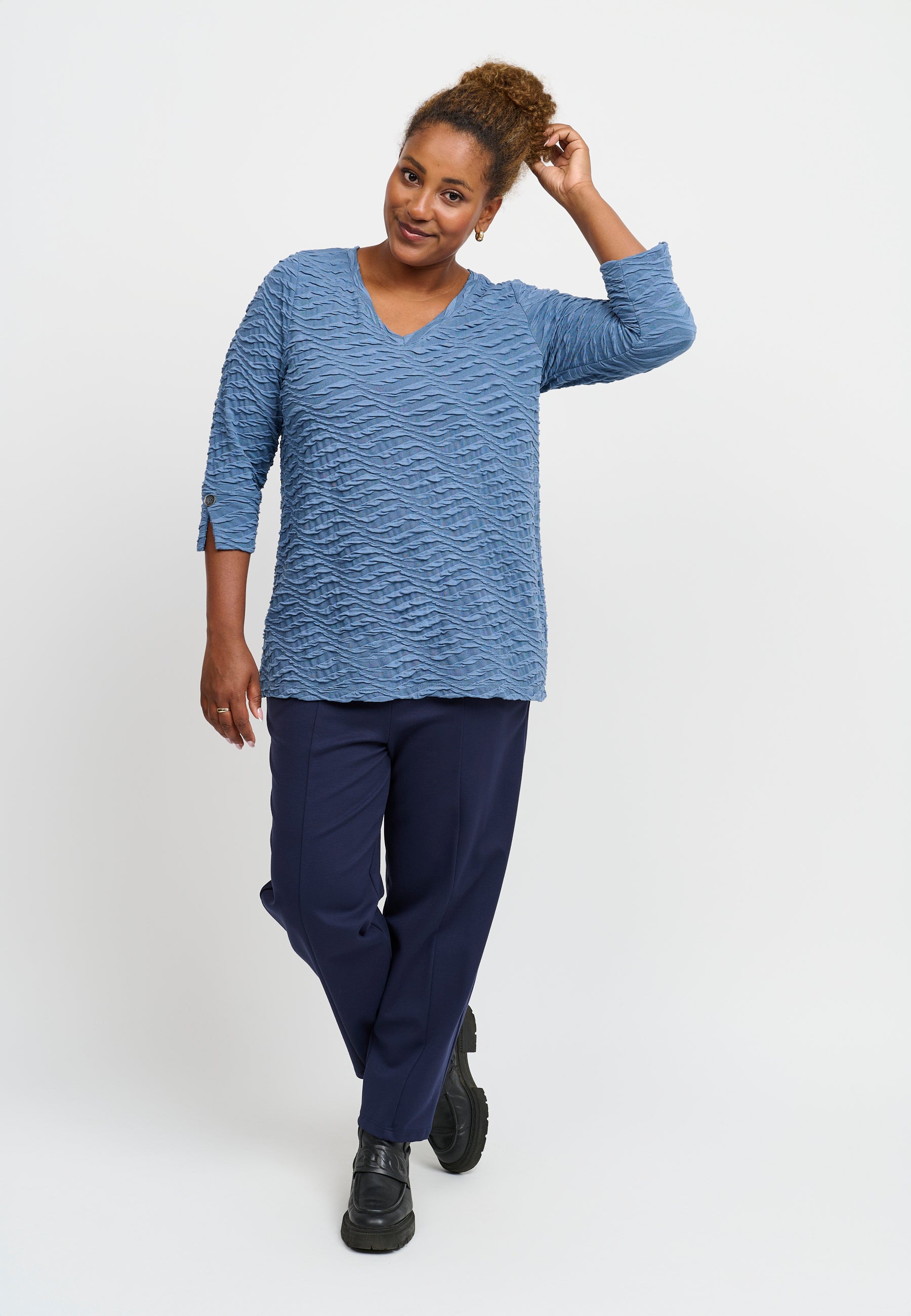 Pont Neuf PNKenya Bluser 5555 Steel Blue