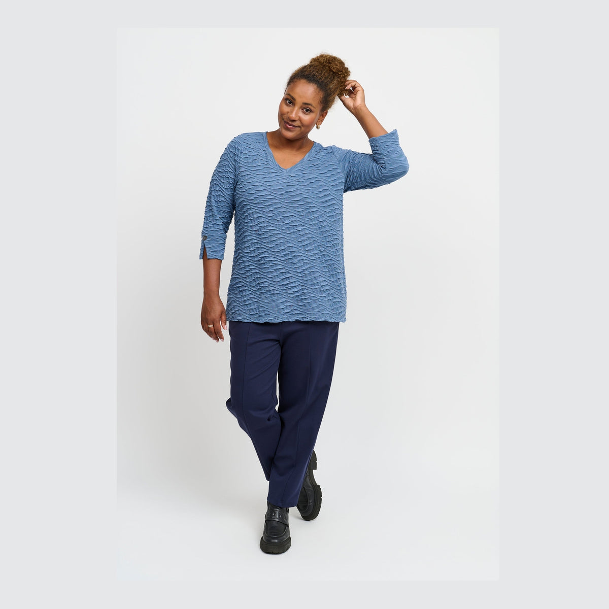 Pont Neuf PNKenya Bluser 5555 Steel Blue