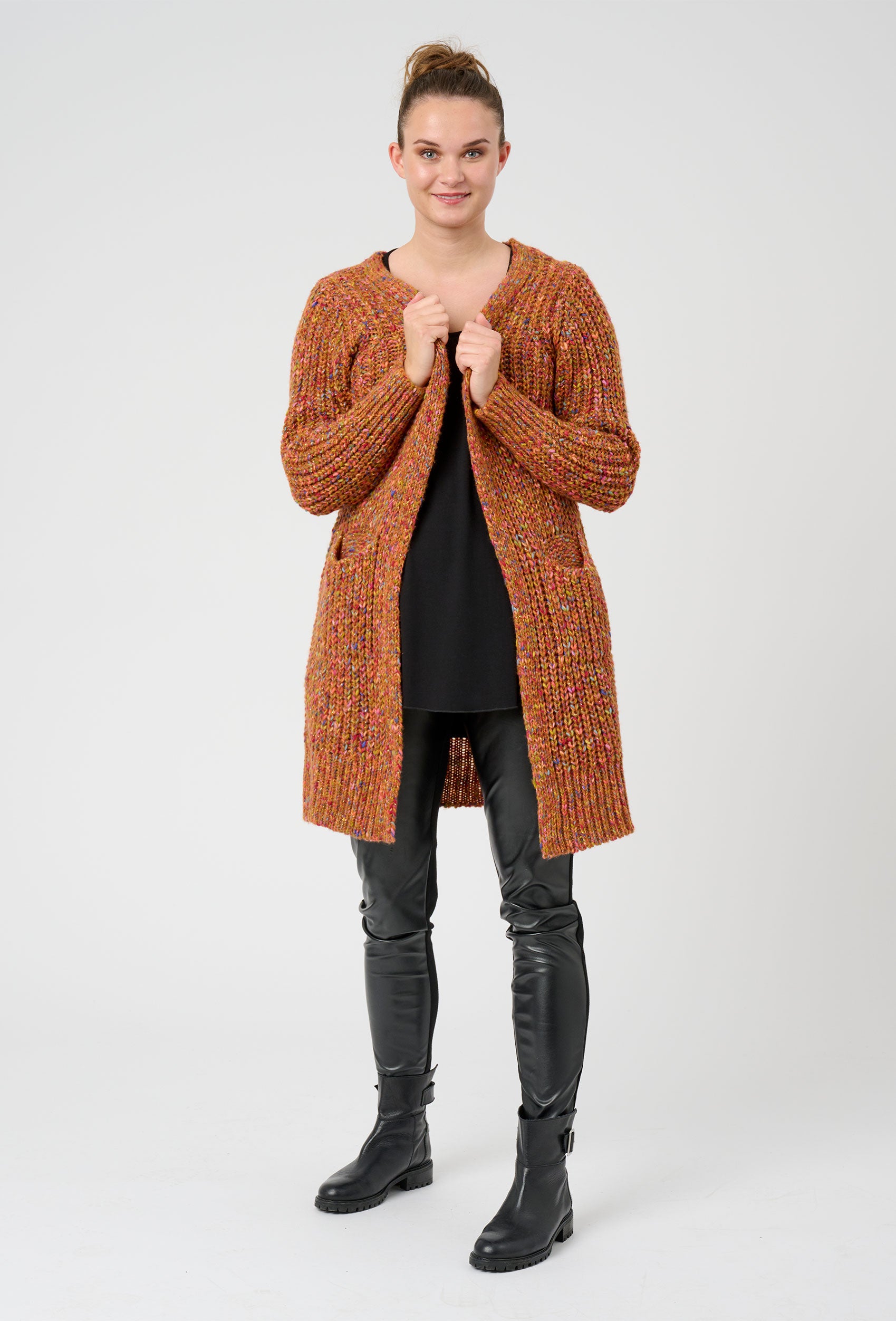 Pont Neuf PNKit Knit Cardigan 316 Burned red