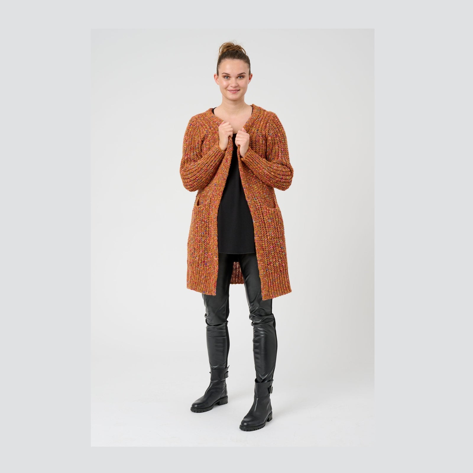 Pont Neuf PNKit Knit Cardigan 316 Burned red