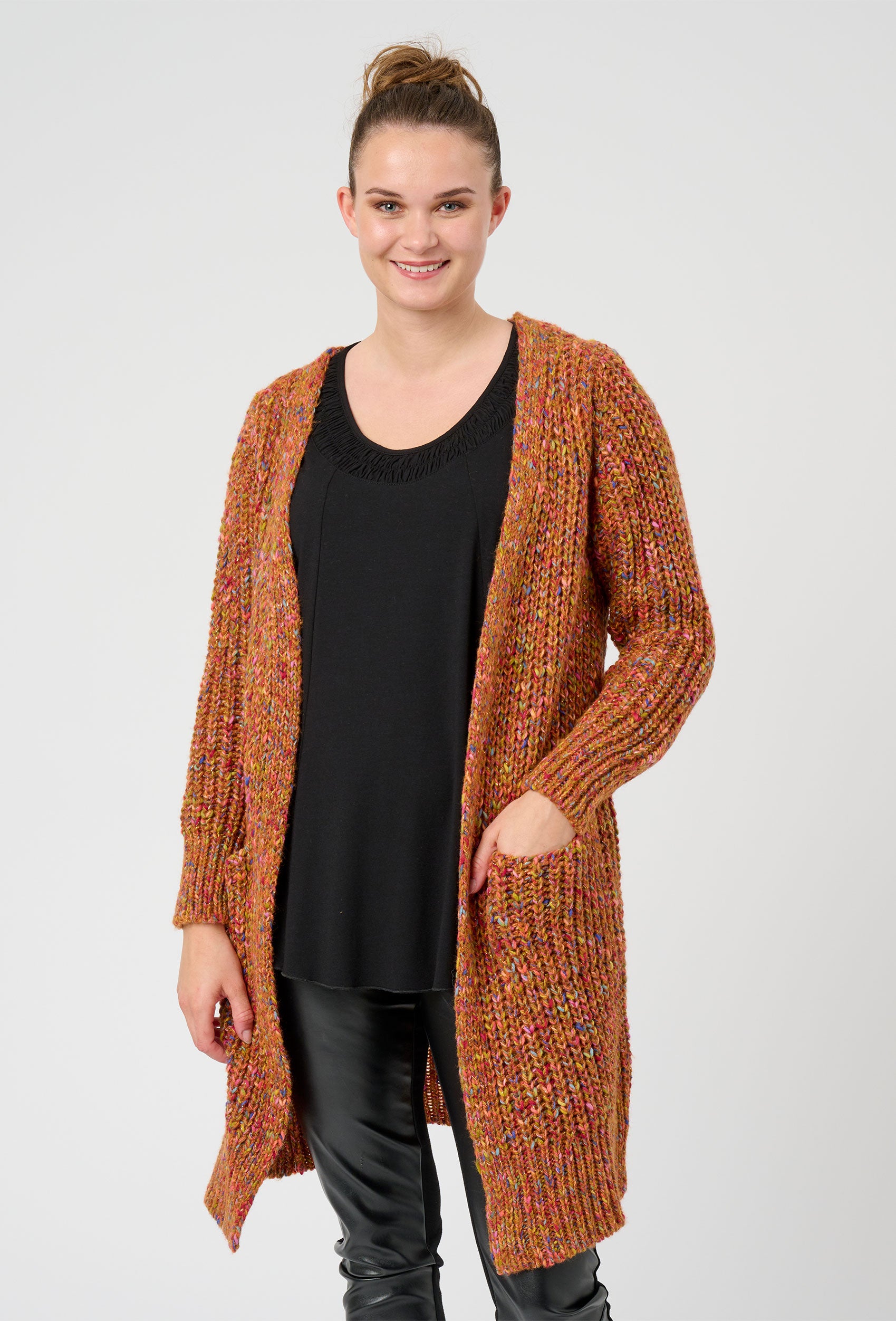 Pont Neuf PNKit Knit Cardigan 316 Burned red