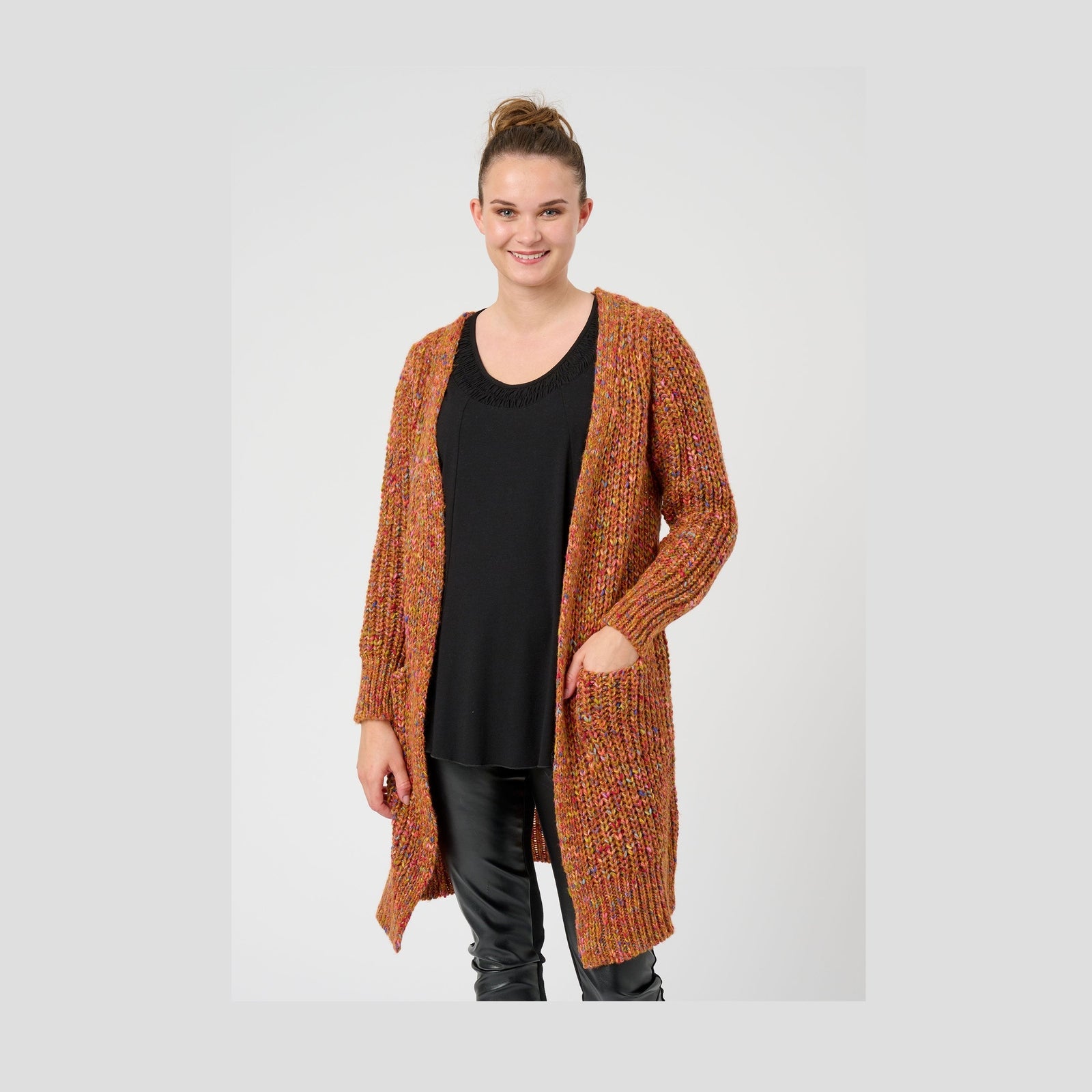 Pont Neuf PNKit Knit Cardigan 316 Burned red