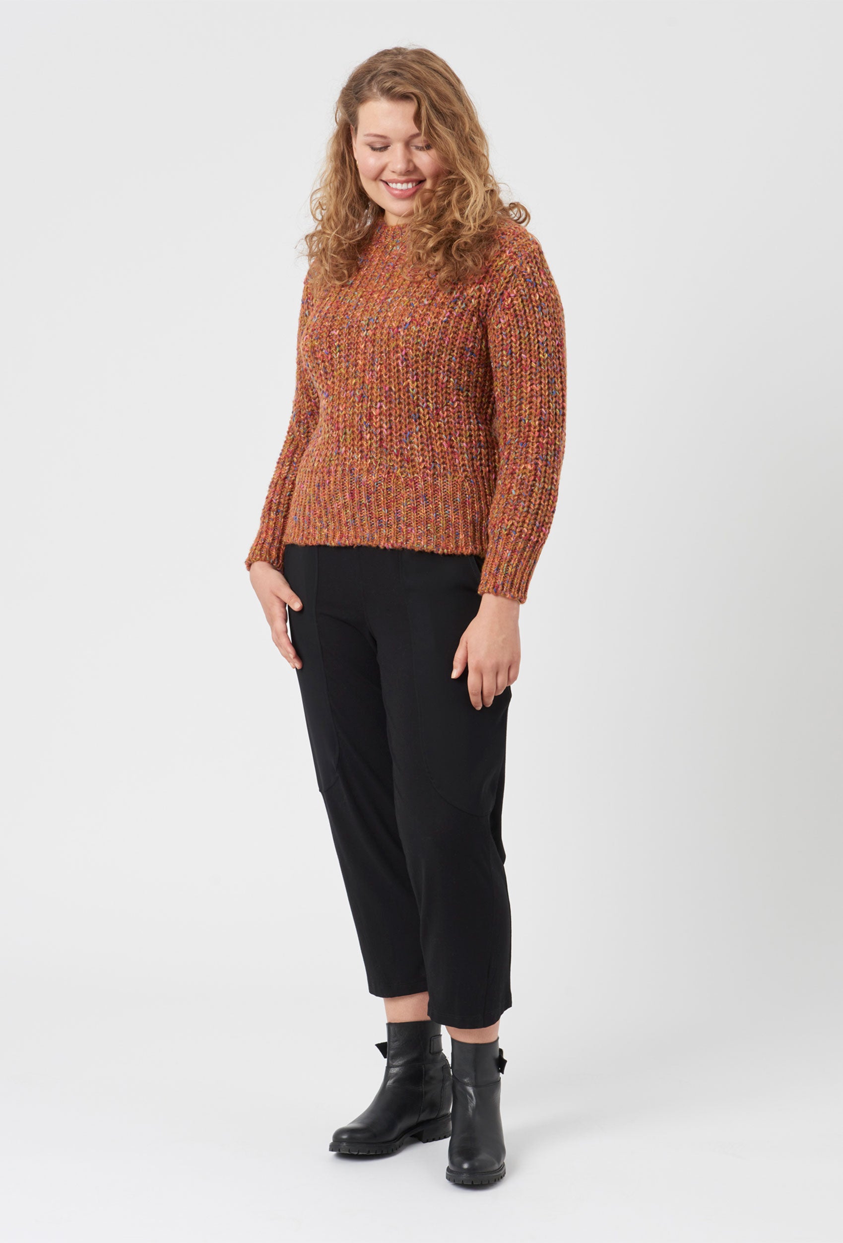 Pont Neuf PNKiwi Knit Pullover 316 Burned red