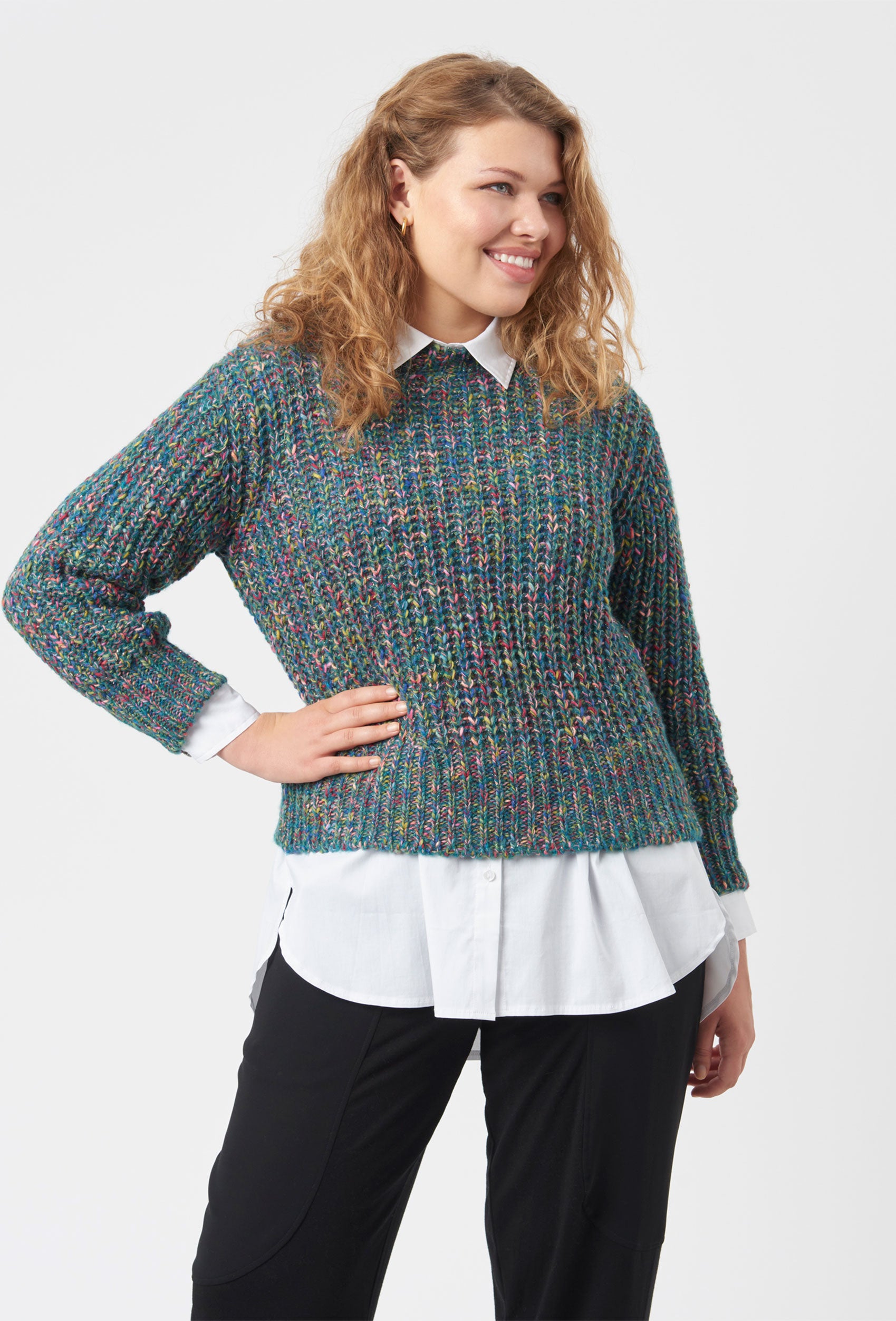 Pont Neuf PNKiwi Knit Pullover 572 Dark Petrol