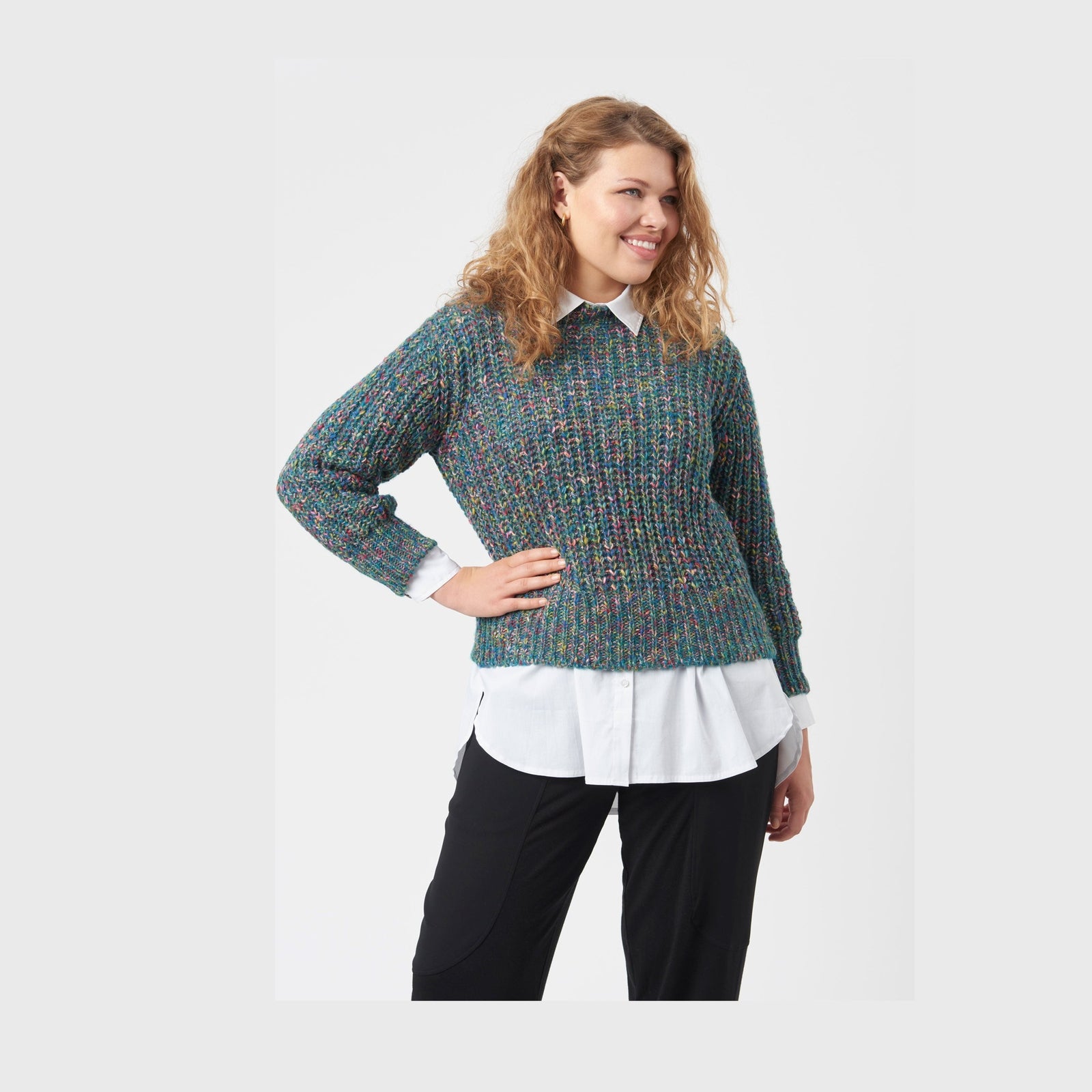 Pont Neuf PNKiwi Knit Pullover 572 Dark Petrol