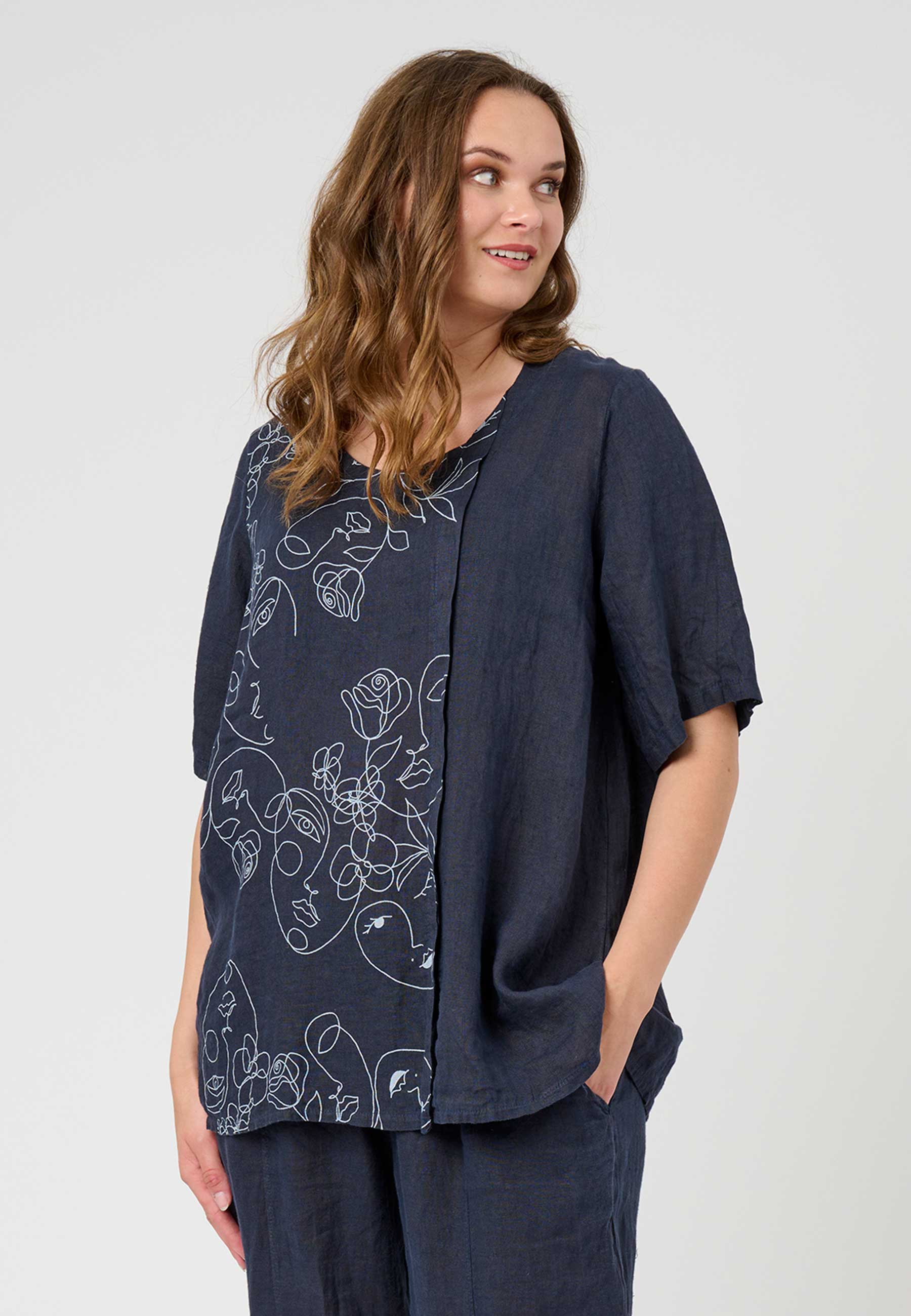 Pont Neuf PNLabika Bluser 520 Navy