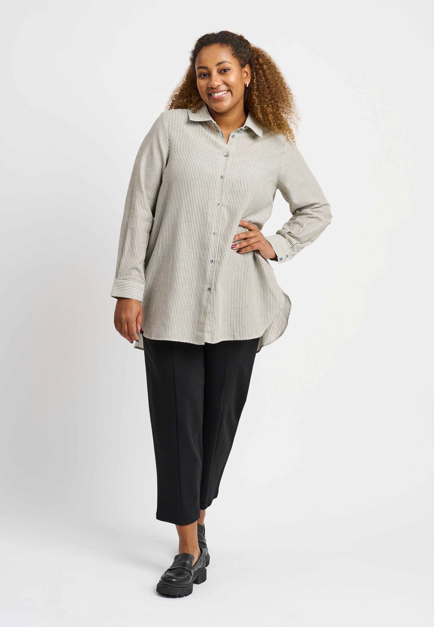 Pont Neuf PNLalorian Skjortebluser 003 Khaki