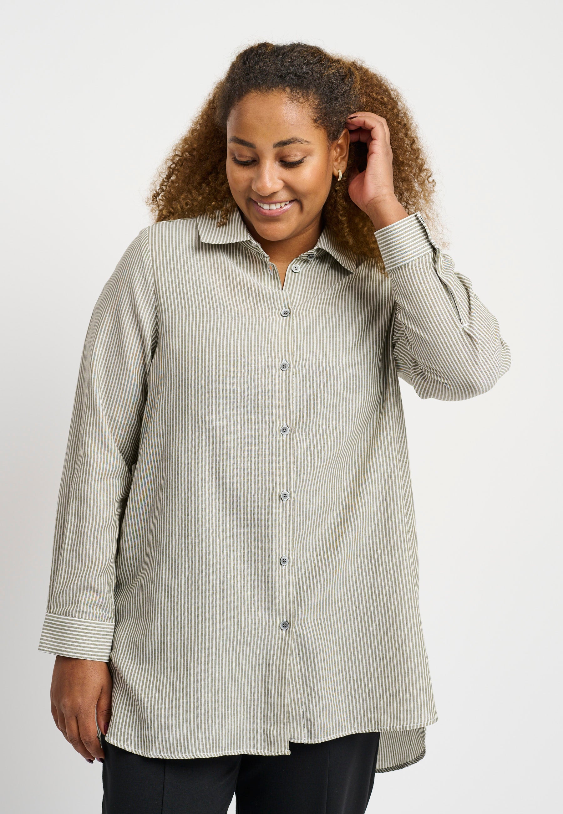 Pont Neuf PNLalorian Skjortebluser 003 Khaki