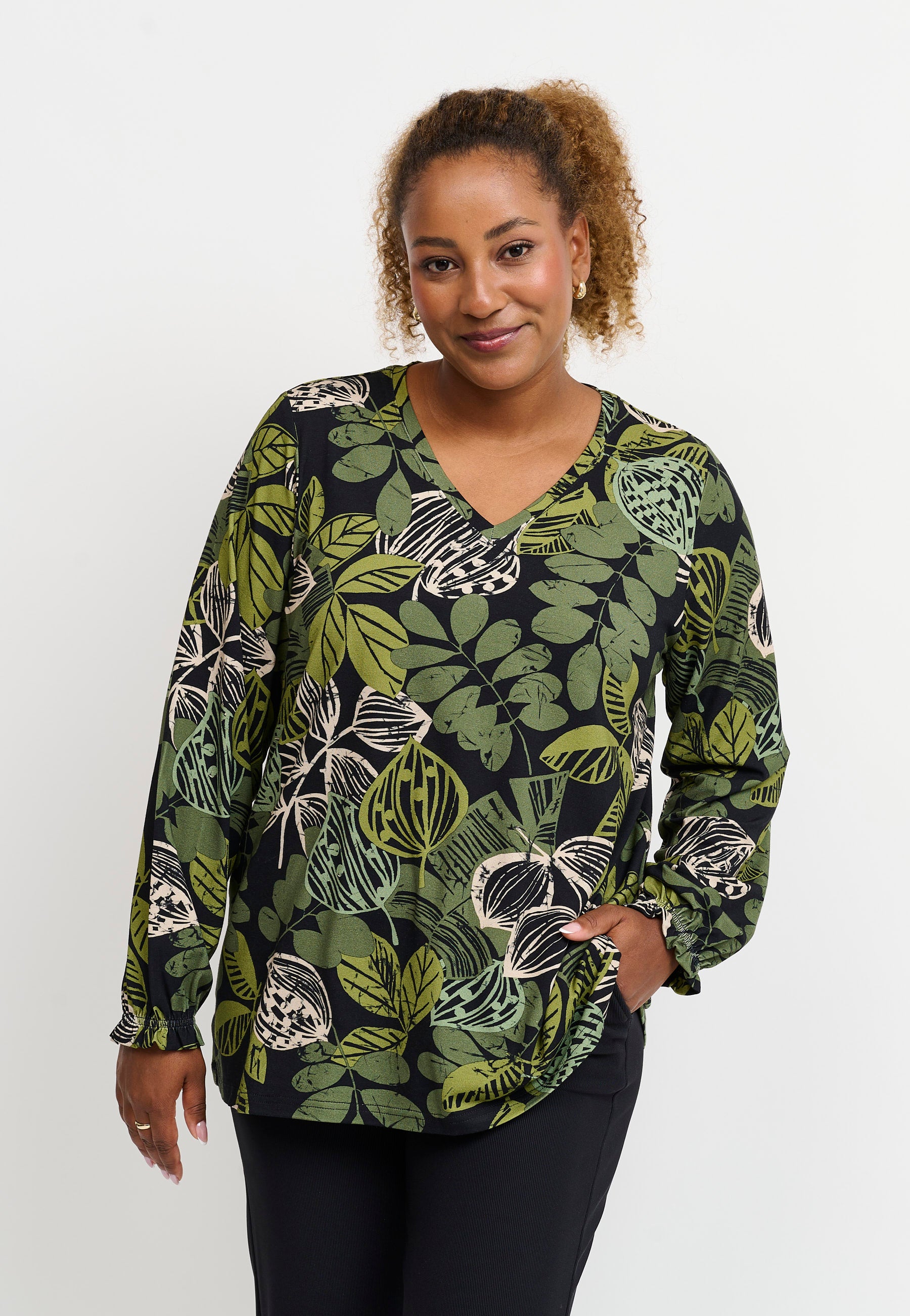 Pont Neuf PNLeva Bluser 3620 Forest Green