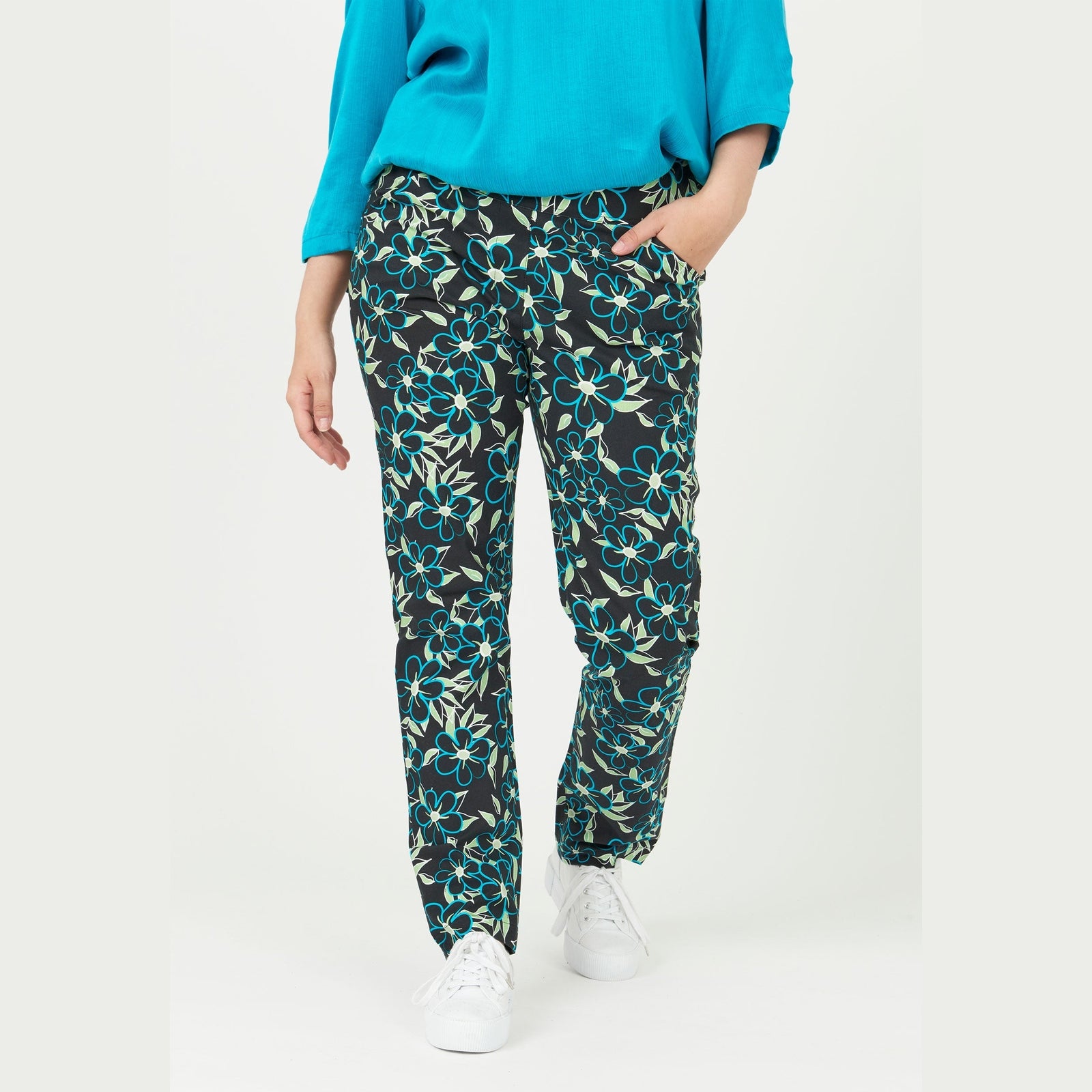 Pont Neuf PNLiv Bukser 523 Turquise