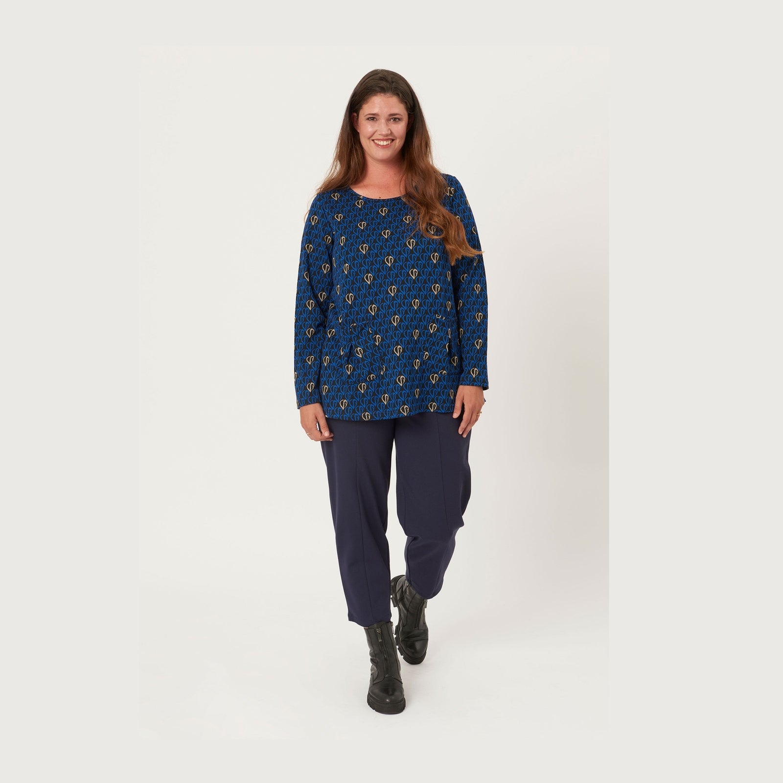 Pont Neuf PNLotte Mie Bluser 266 Cobalt Blue