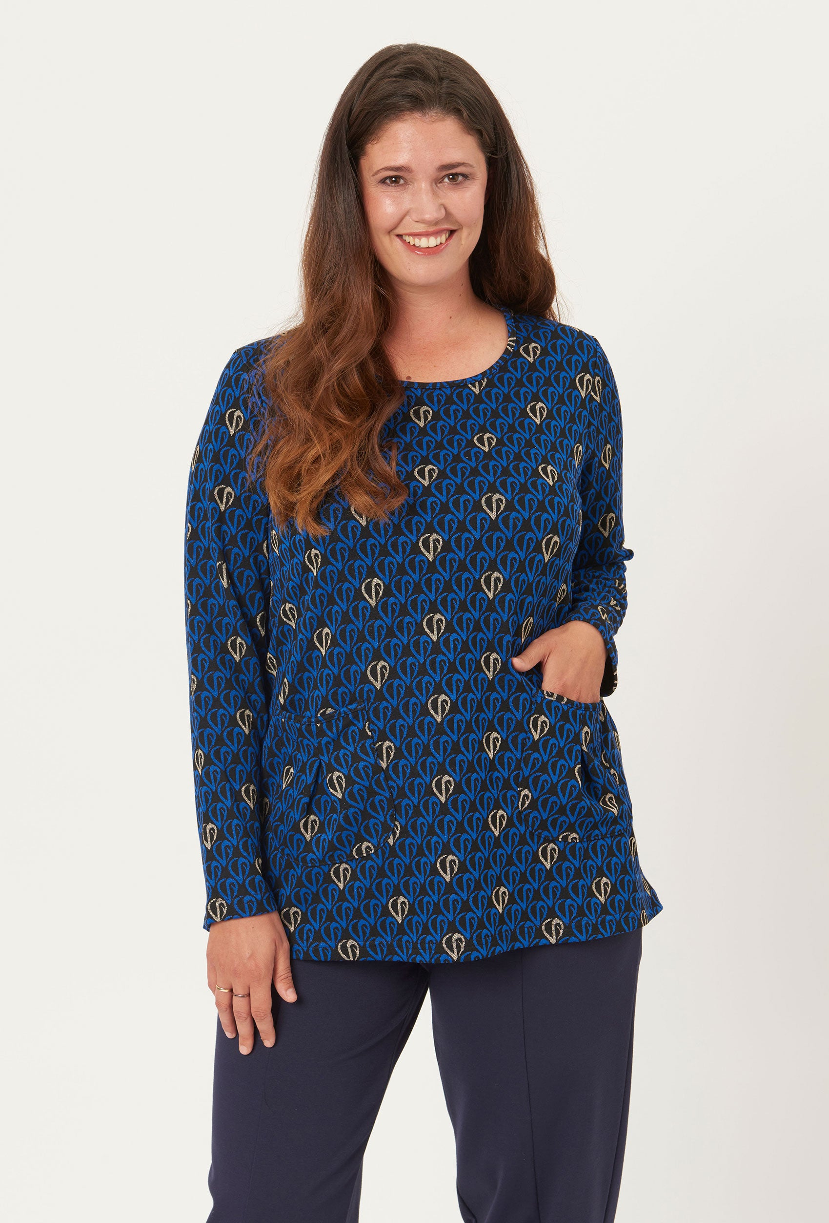 Pont Neuf PNLotte Mie Bluser 266 Cobalt Blue