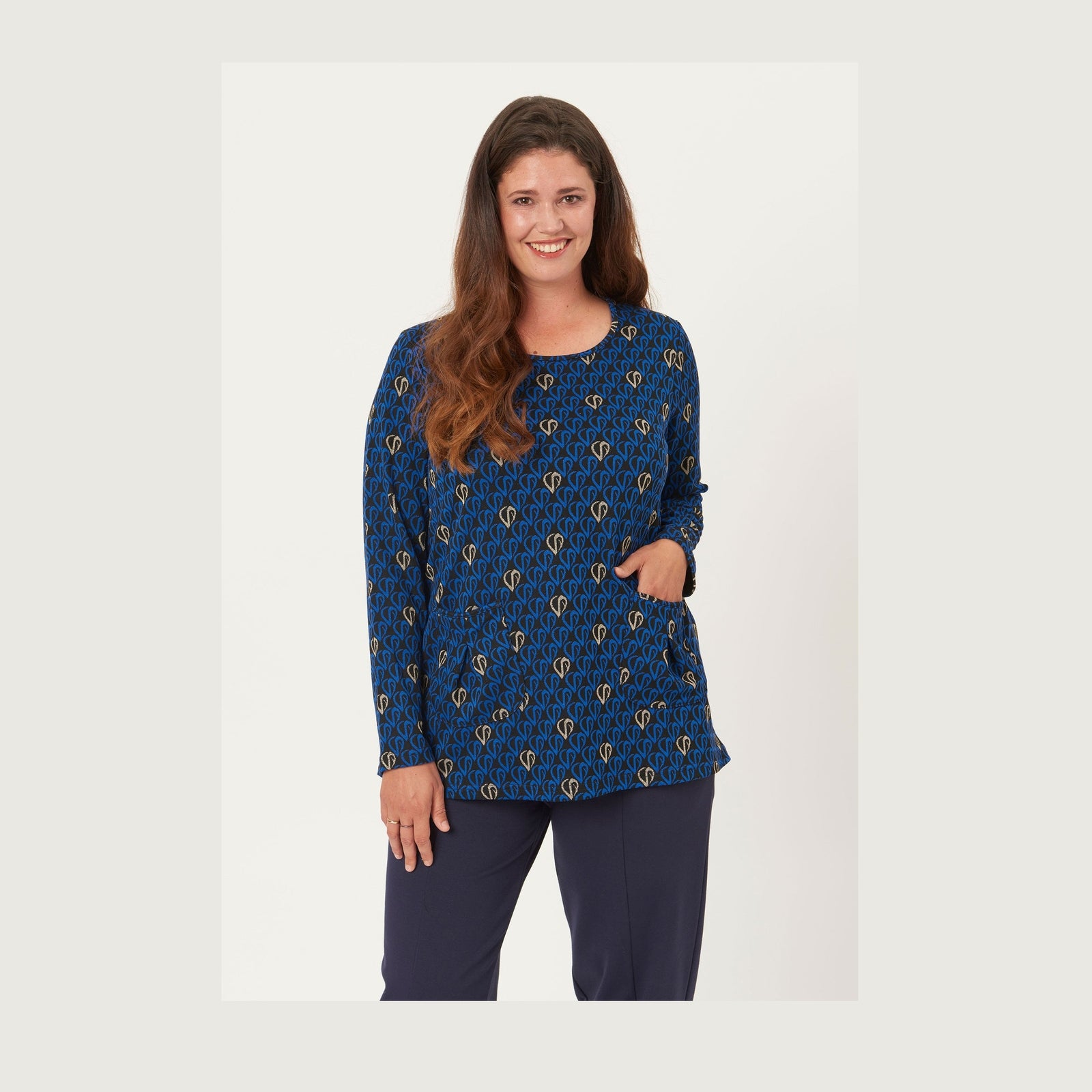 Pont Neuf PNLotte Mie Bluser 266 Cobalt Blue
