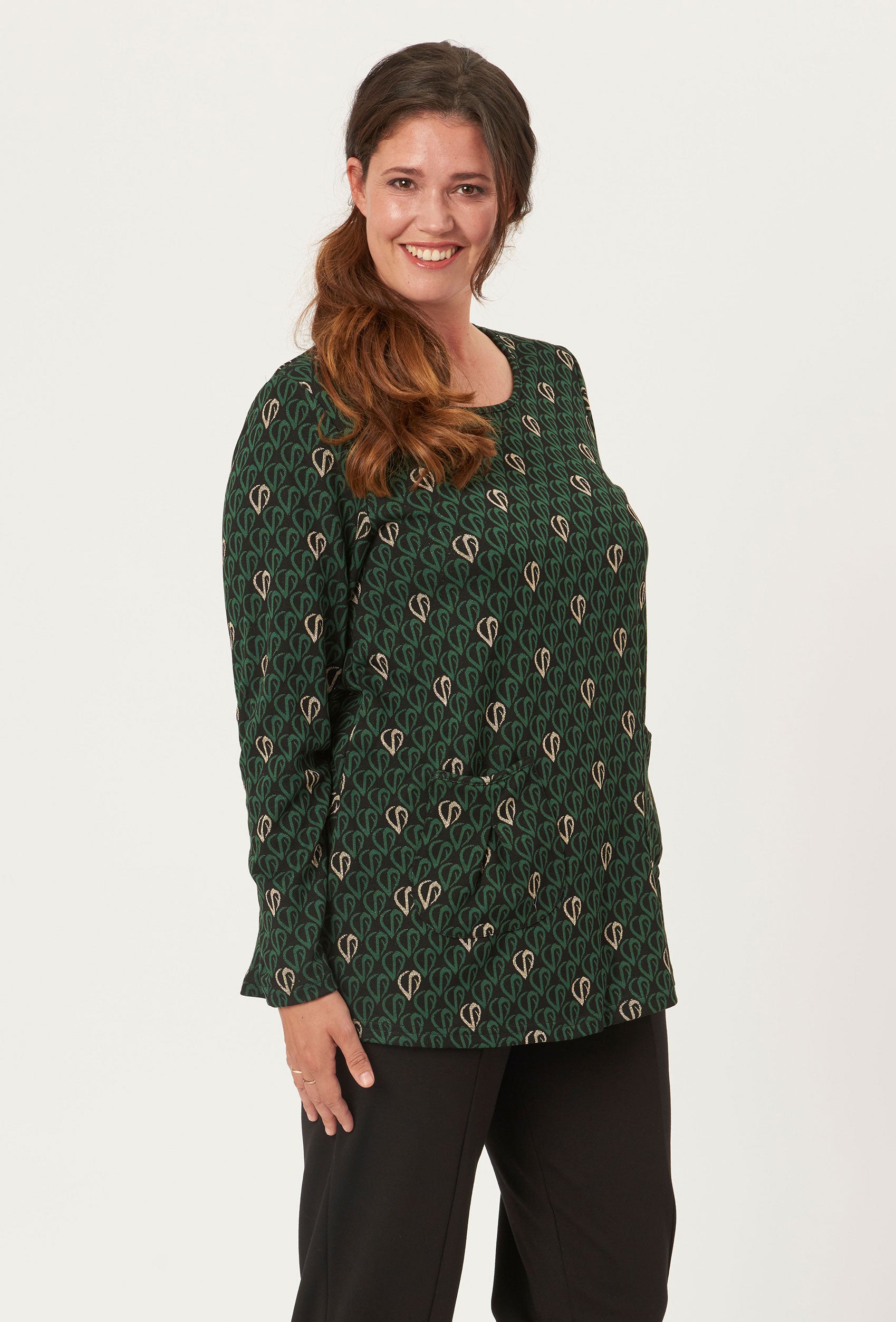 Pont Neuf PNLotte Mie Bluser 621 Pine Green