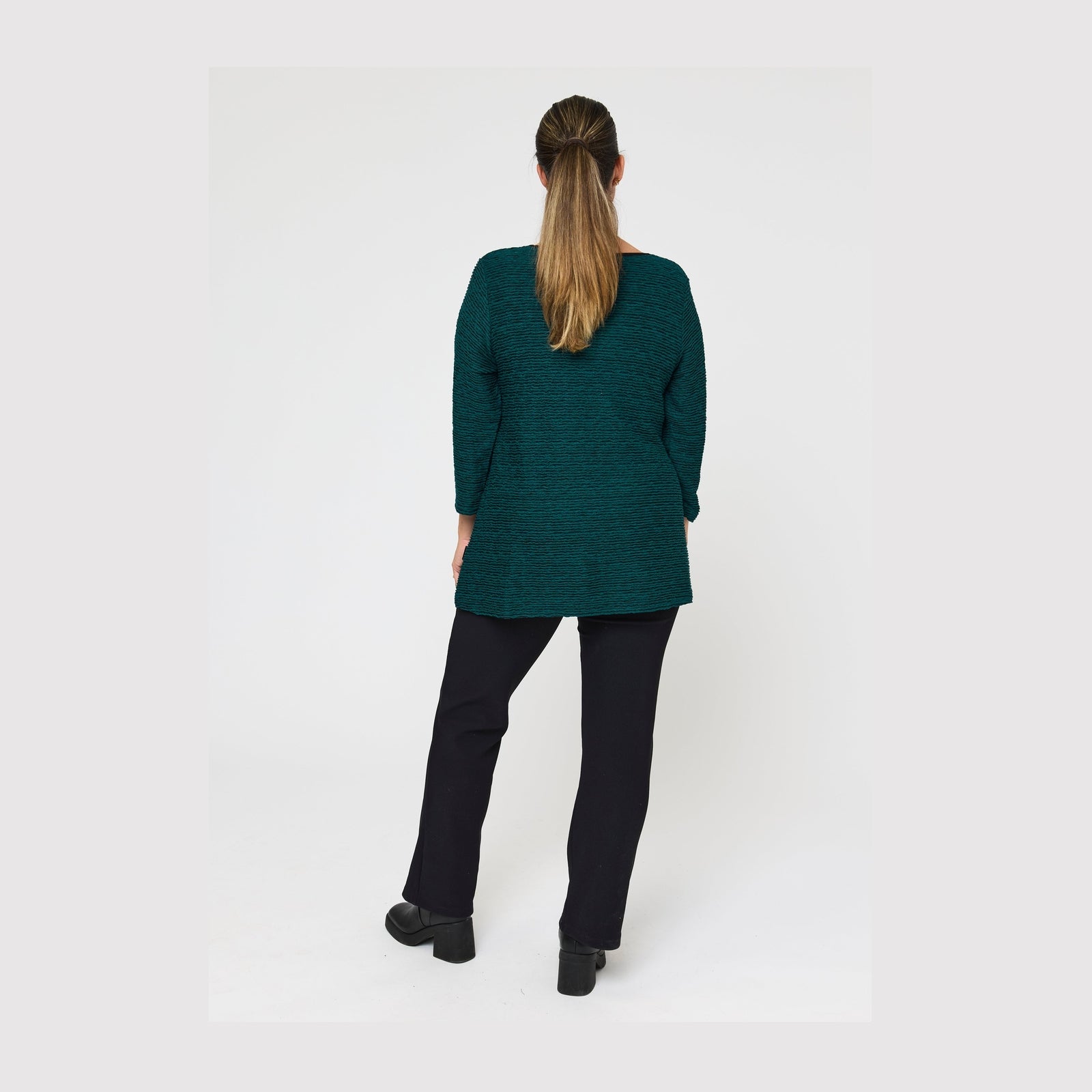 Pont Neuf PNLotte Tea Bluser 5052 Petrol Blue