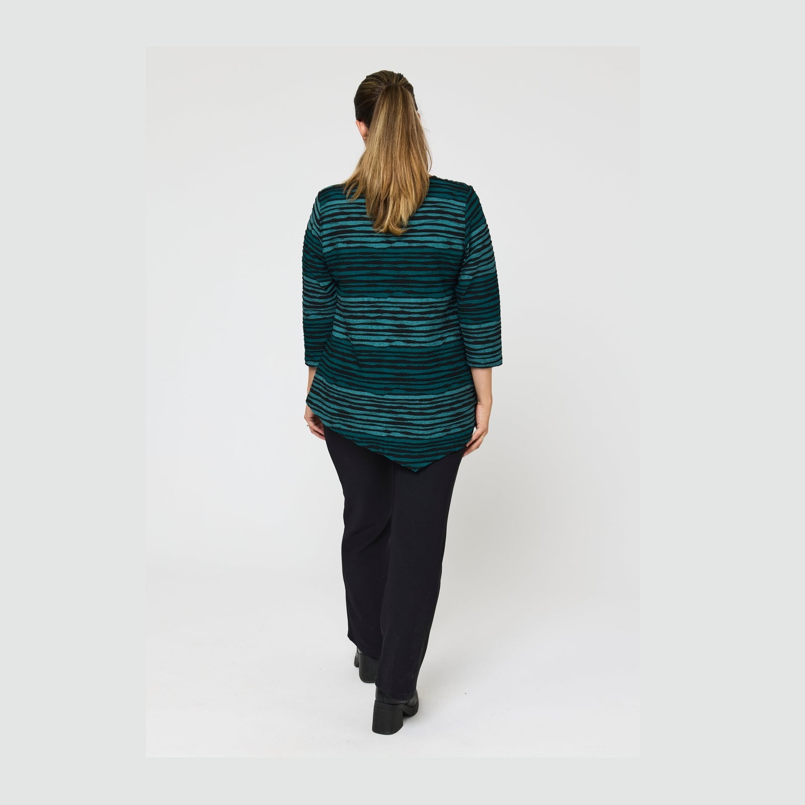 Pont Neuf PNMagrethe Bluser 5052 Petrol Blue