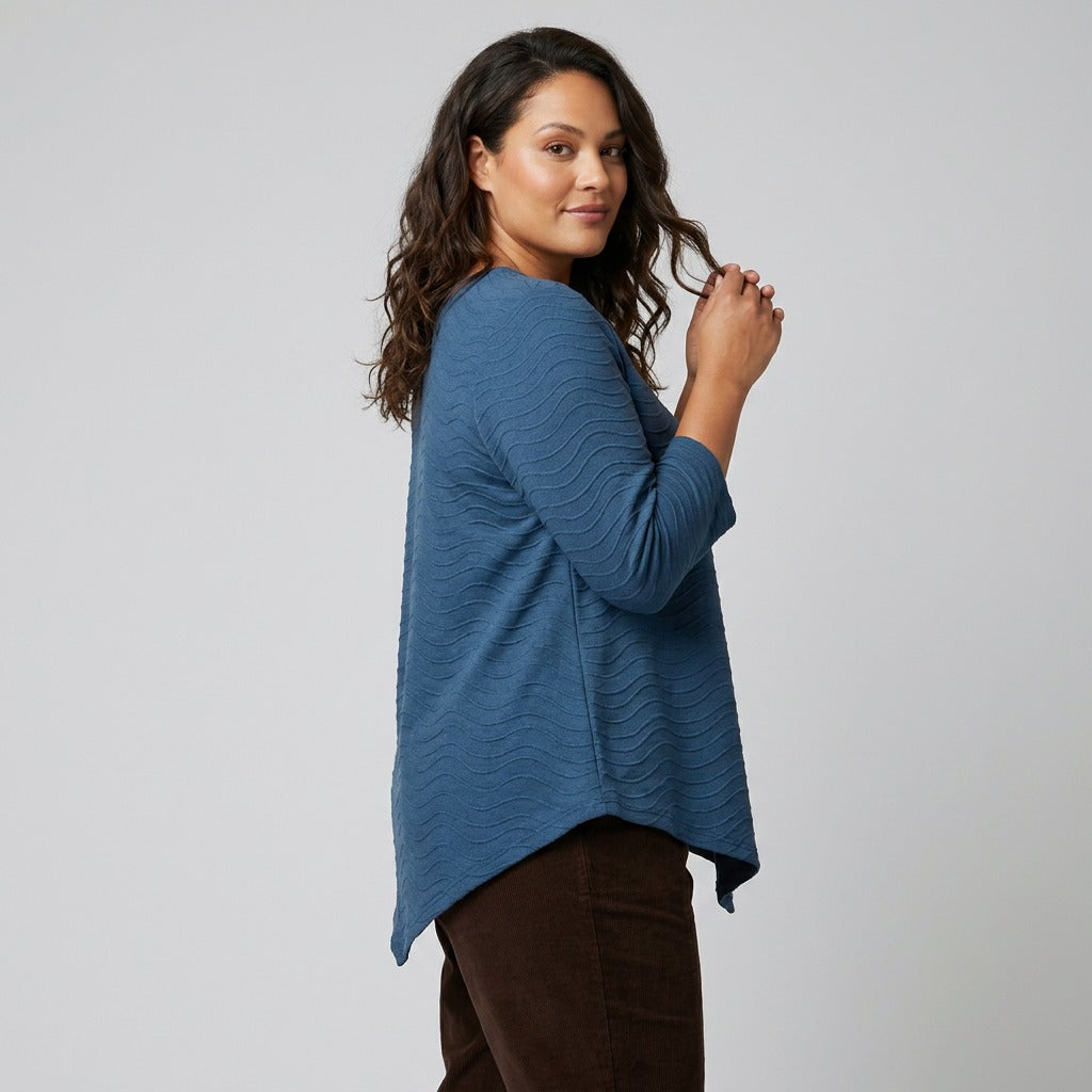 Pont Neuf PNMagrethe Bluser 5555 Steel Blue