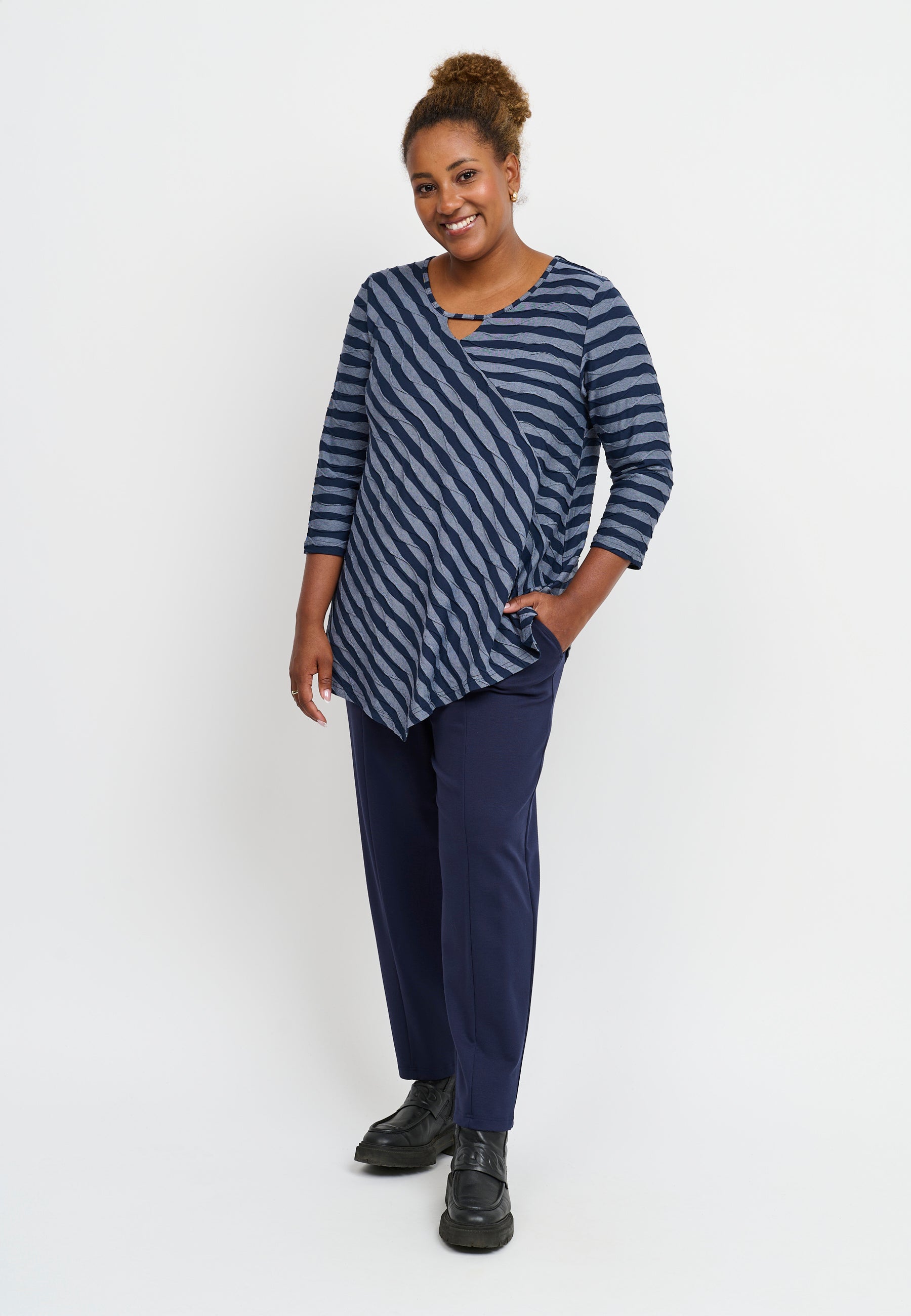 Pont Neuf PNMagrethe Bluser 5555 Steel Blue