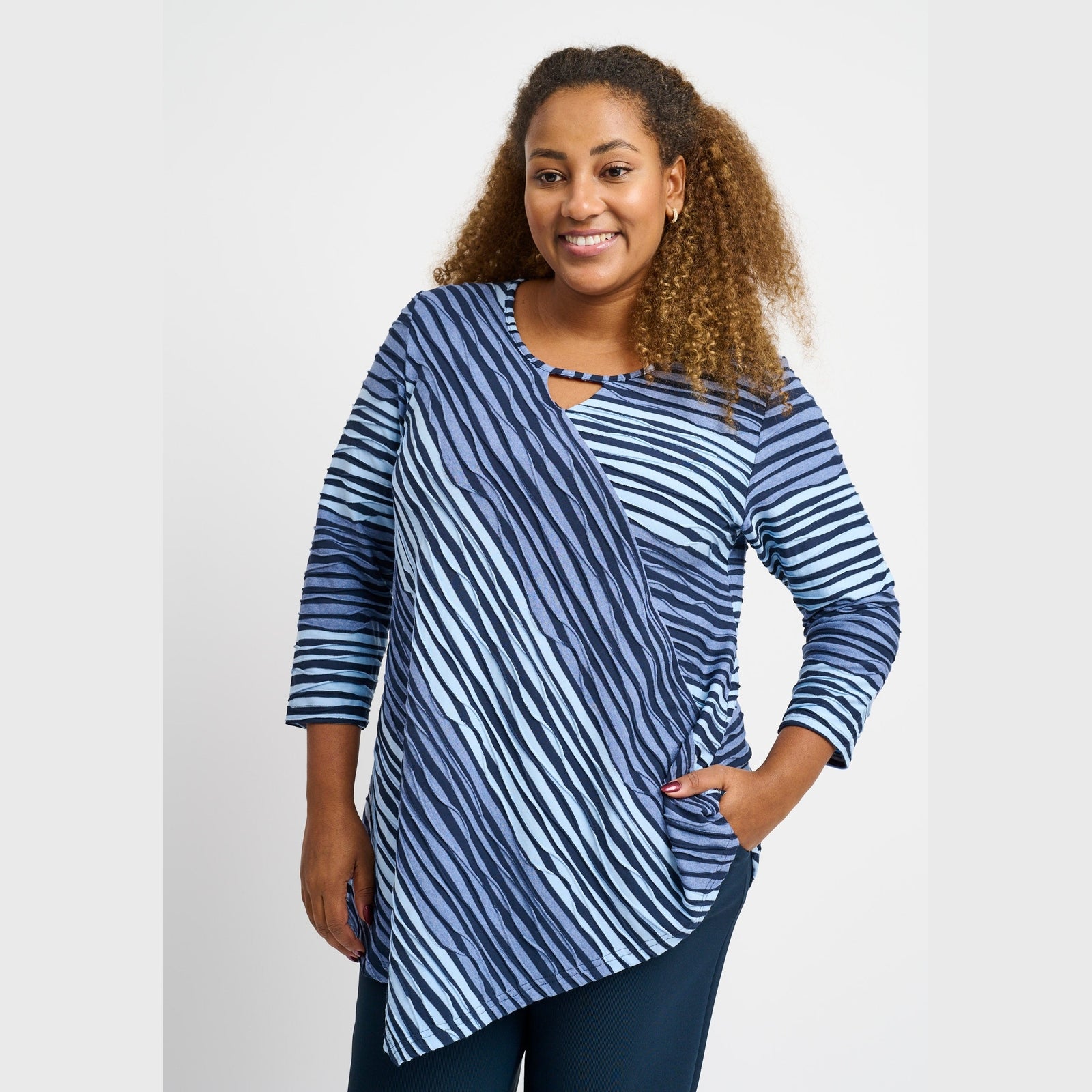 Pont Neuf PNMagrethe Bluser 5300 Cornflower Blue