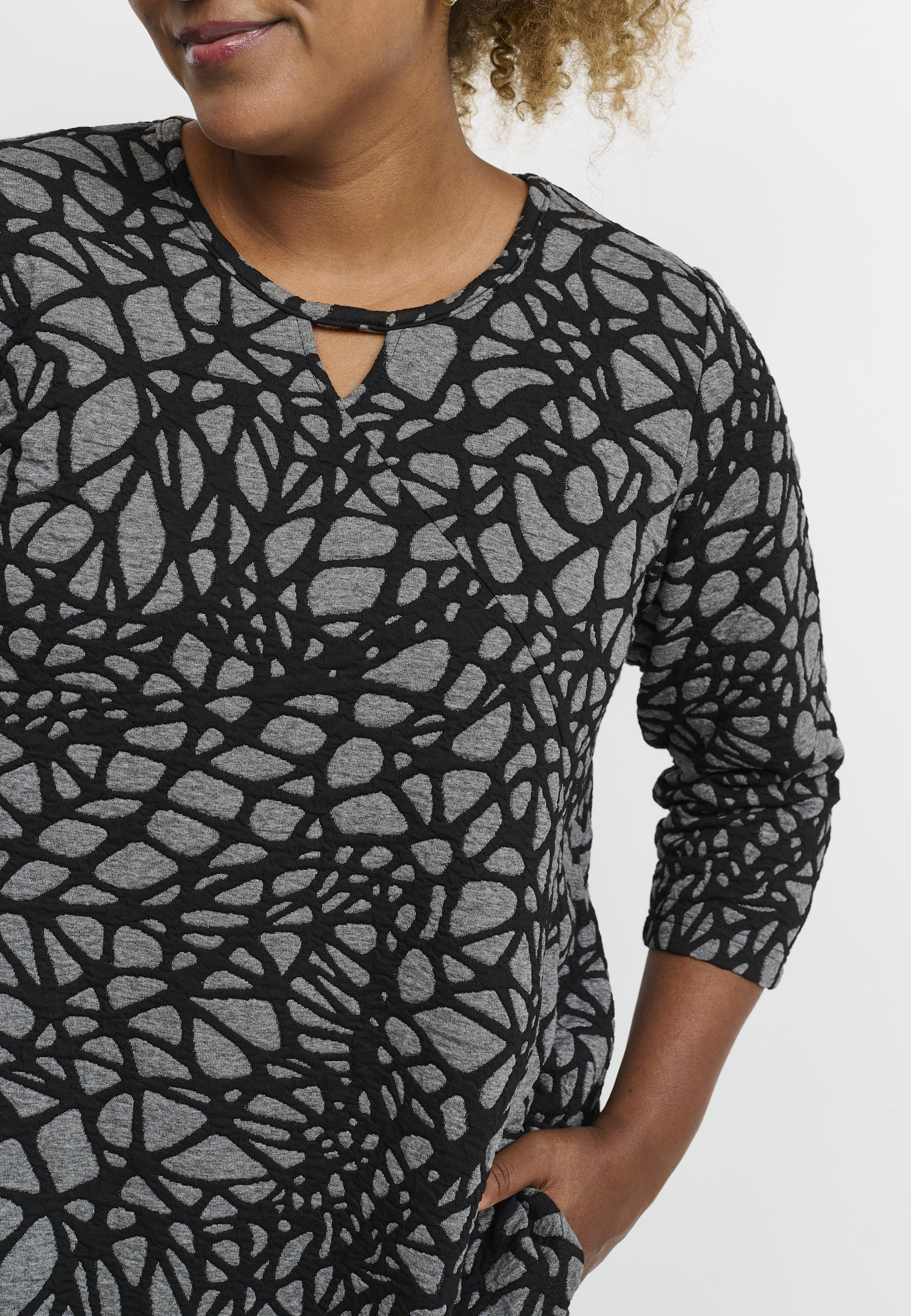 Pont Neuf PNMagrethe Bluser 9650 grey melange