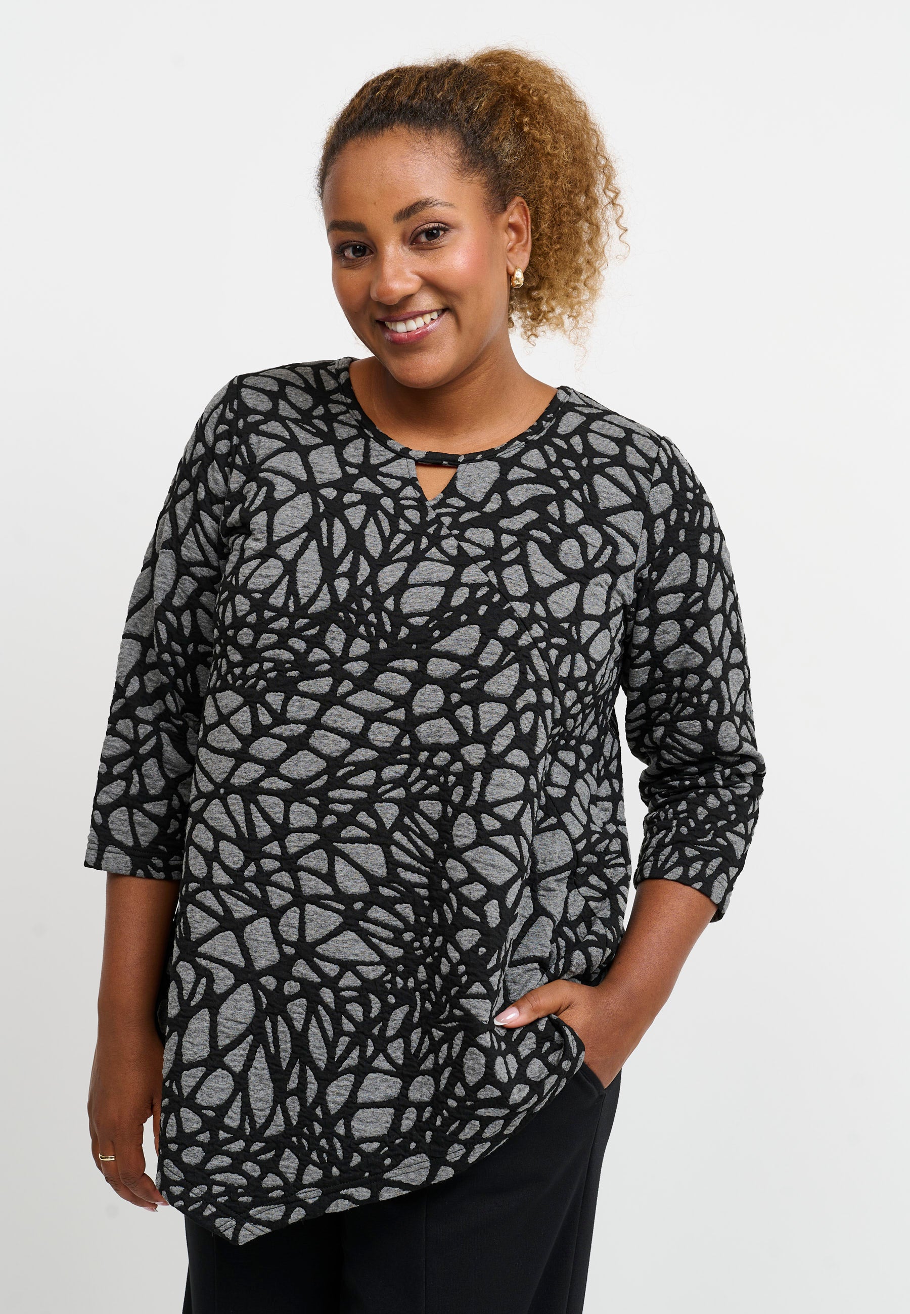 Pont Neuf PNMagrethe Bluser 9650 grey melange