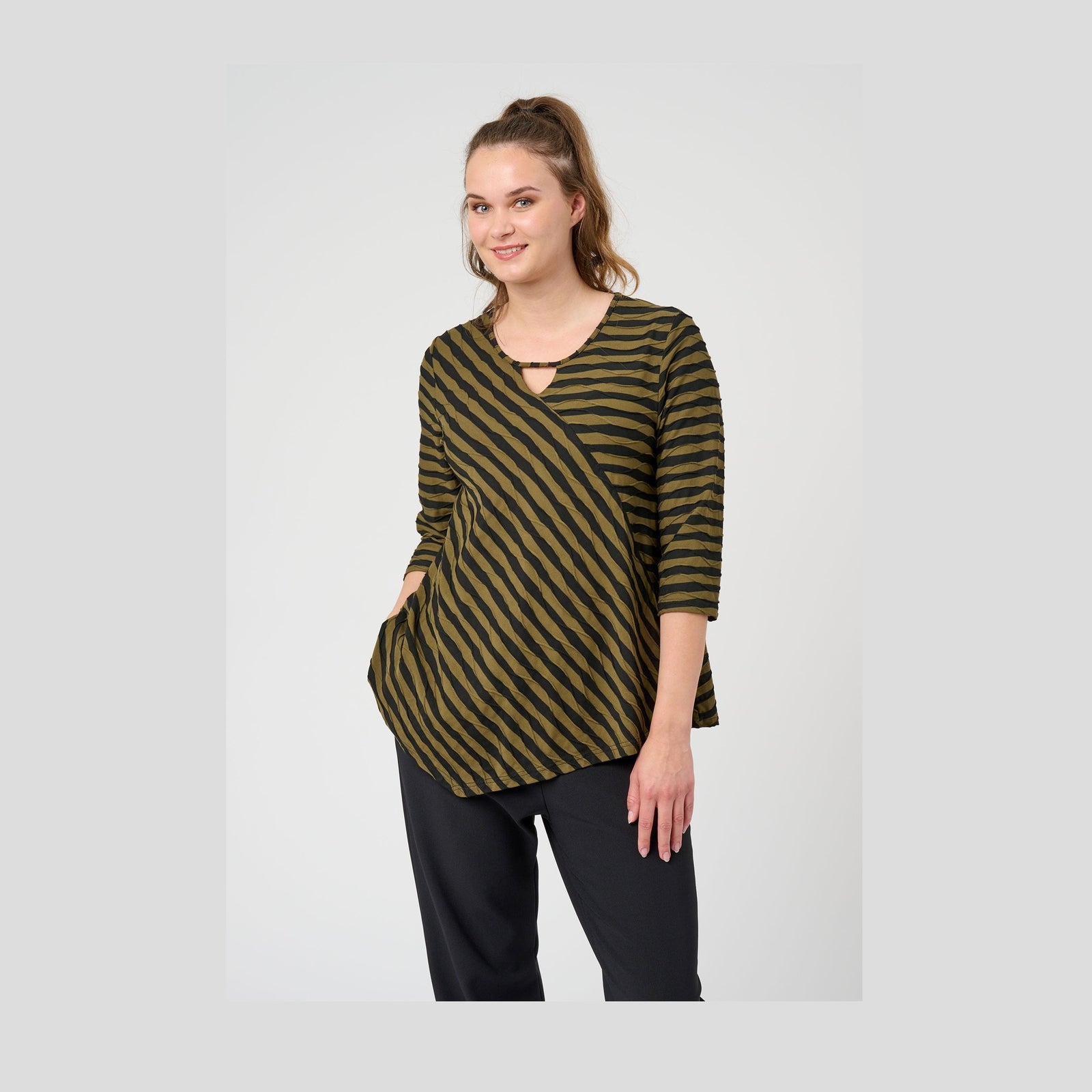 Pont Neuf PNMagrethe Bluser 648 Dusty Olive