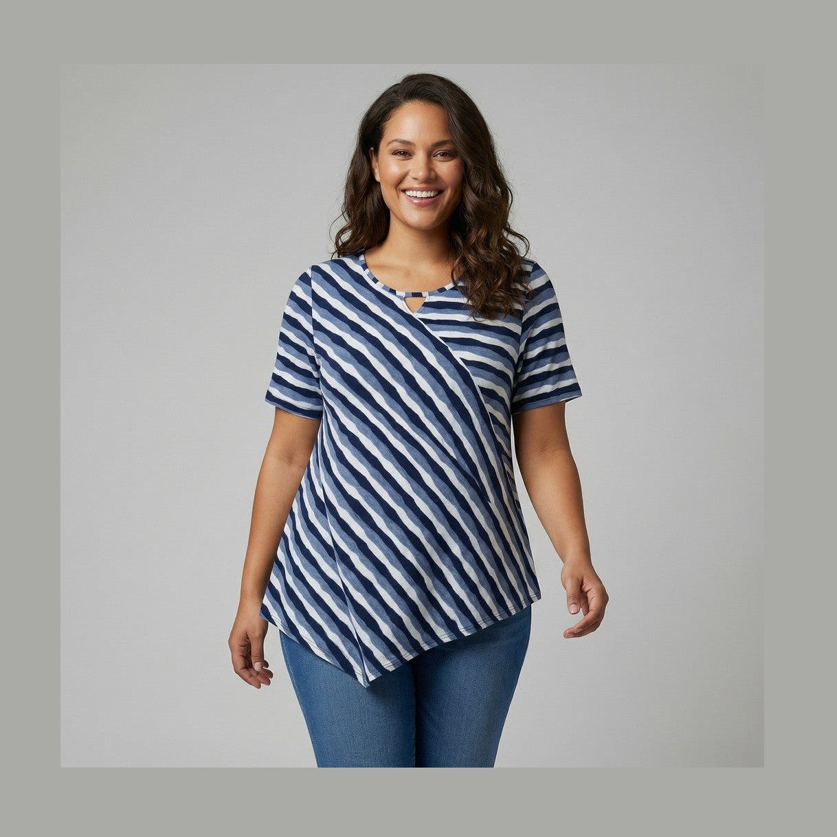 Pont Neuf PNMagrethe Sia Bluser 5275 Denim blue