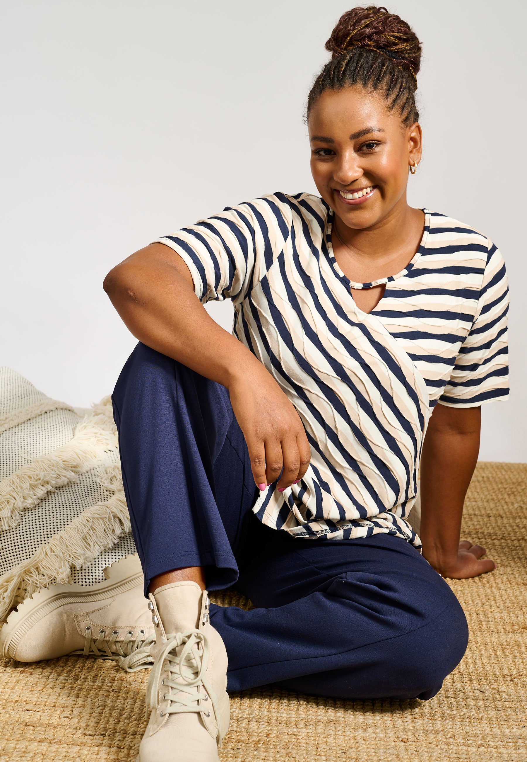 Pont Neuf PNMagrethe Sia Bluser 5999 NAVY BLUE