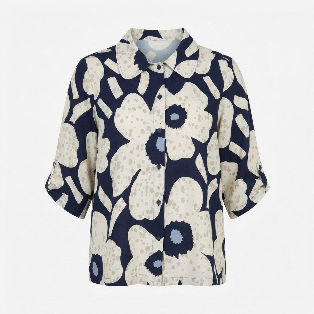 Pont Neuf PNMinna Skjortebluser 5999 NAVY BLUE