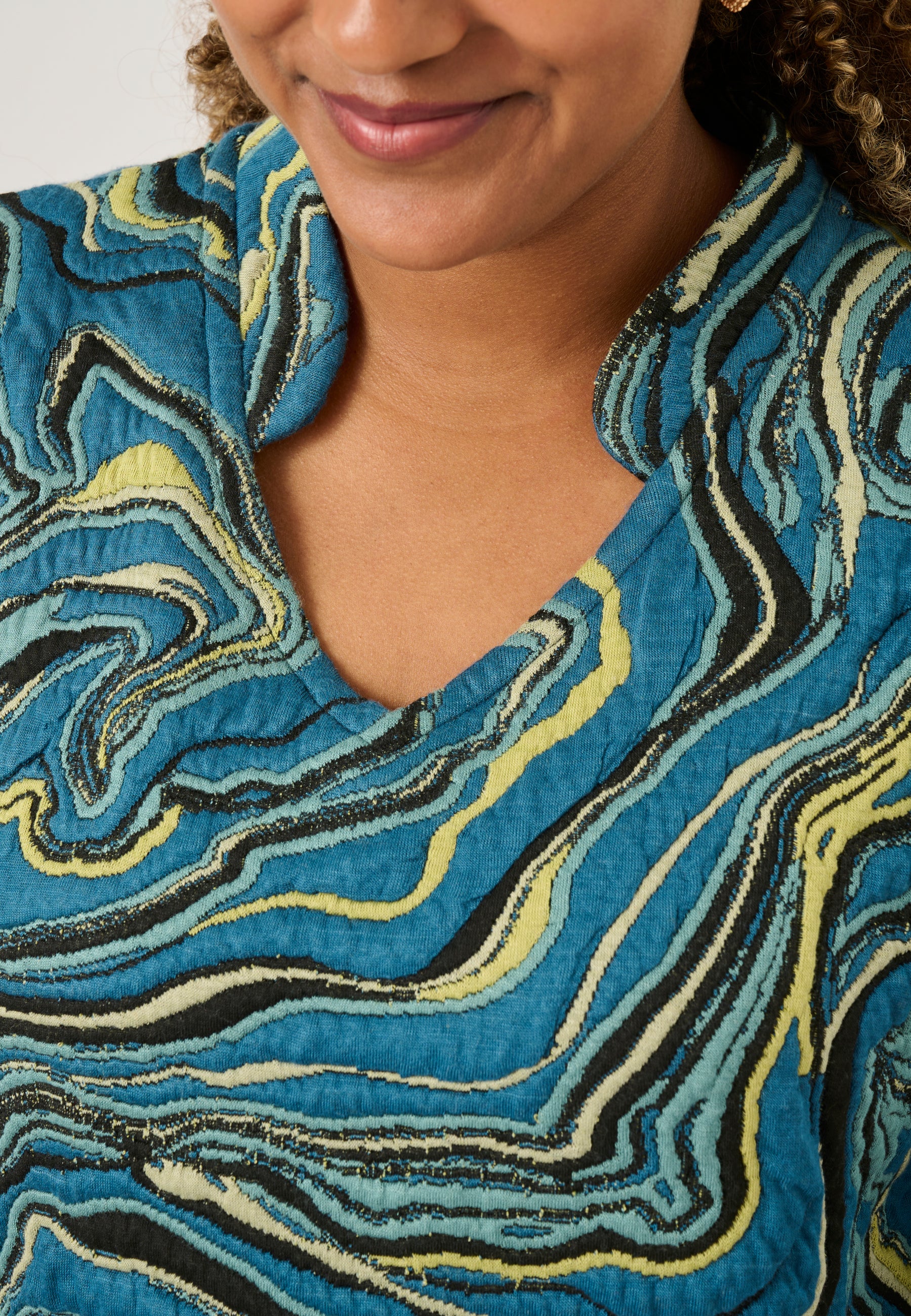 Pont Neuf PNNAjda Bluser 5052 Petrol Blue