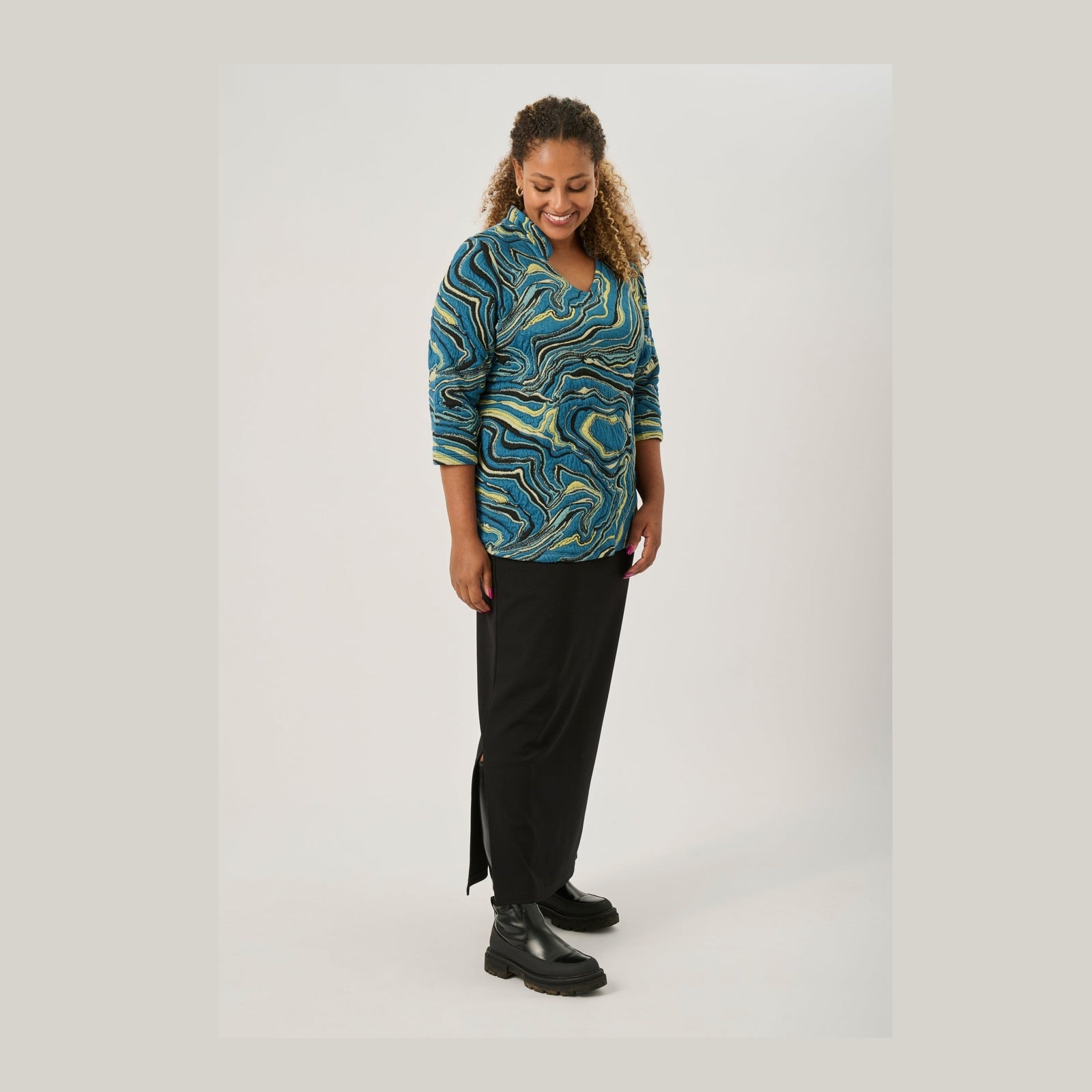 Pont Neuf PNNAjda Bluser 5052 Petrol Blue