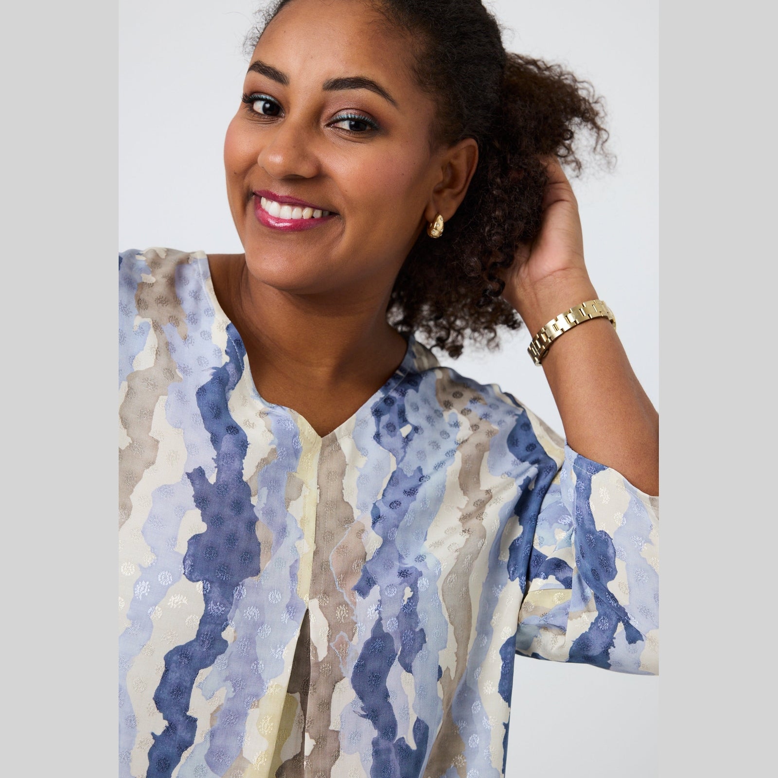 Pont Neuf PNNadina Bluser 5275 Denim blue