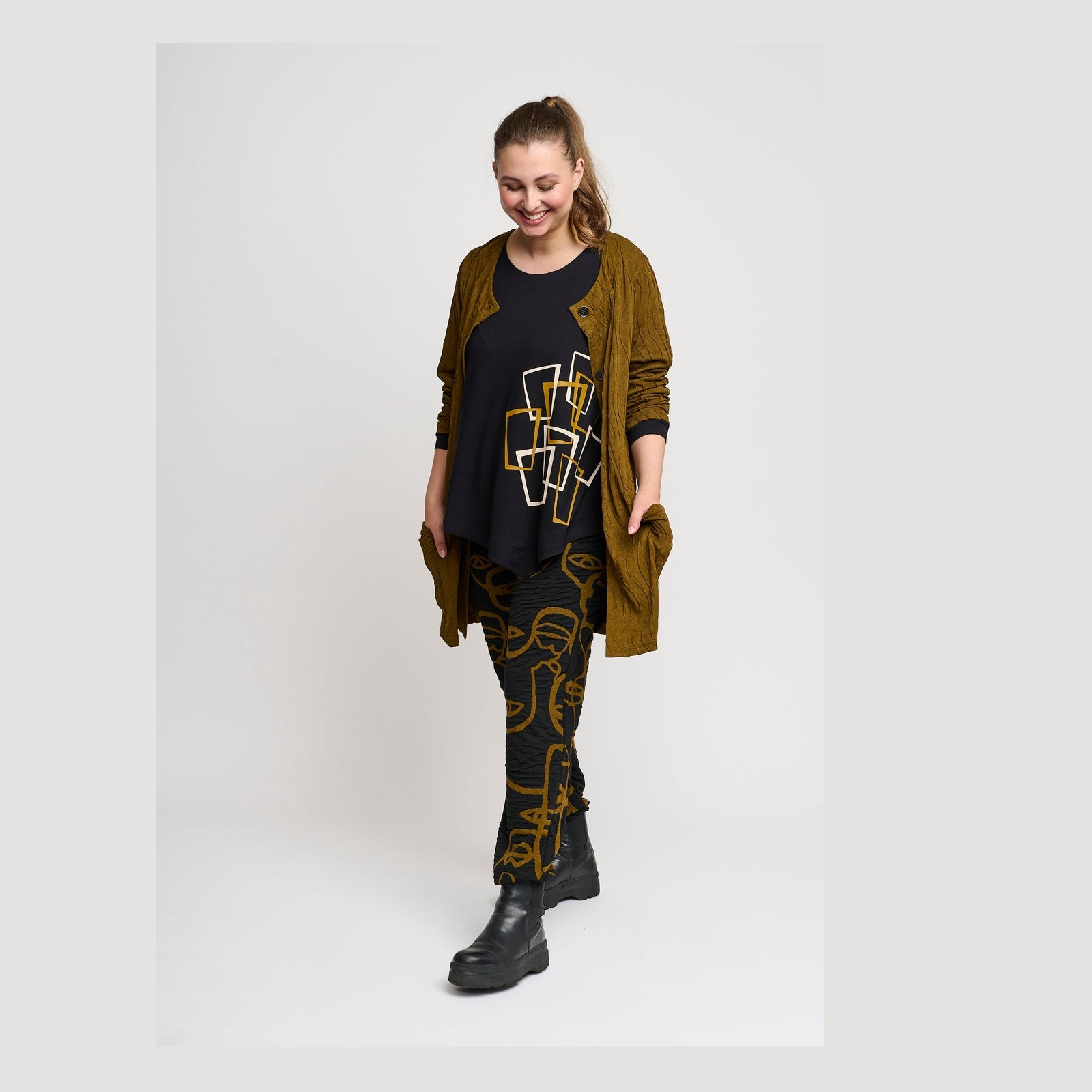 Pont Neuf PNRonja Cardigan 280 Golden Oak