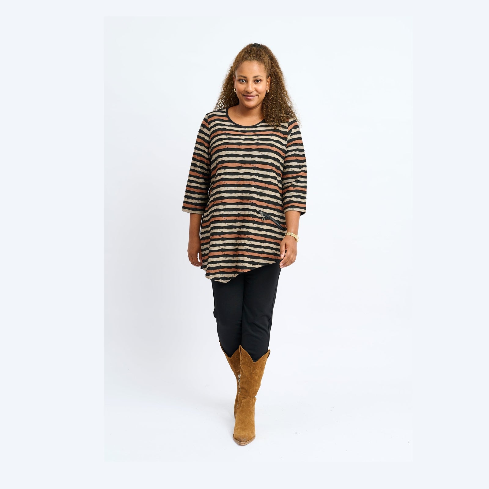 Pont Neuf PNRosalina Bluser 3372 Toffee