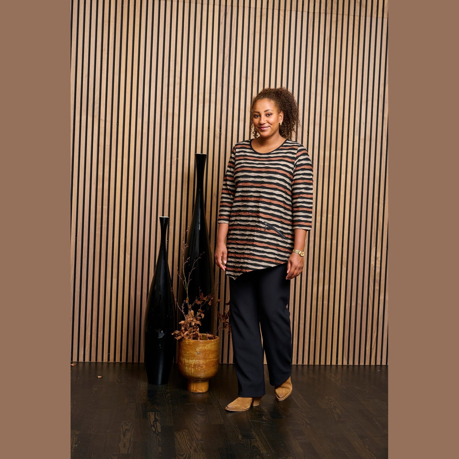 Pont Neuf PNRosalina Bluser 3372 Toffee