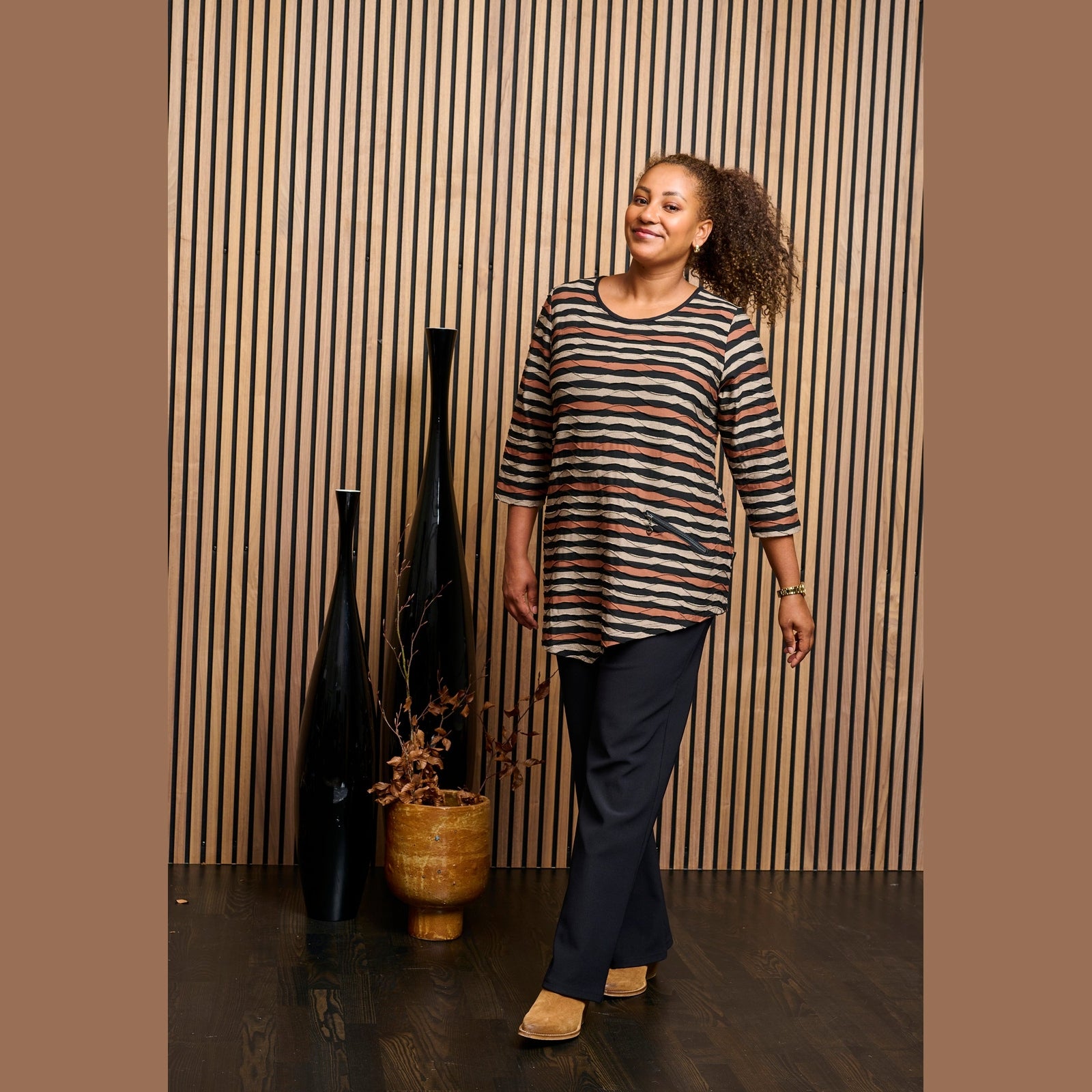 Pont Neuf PNRosalina Bluser 3372 Toffee