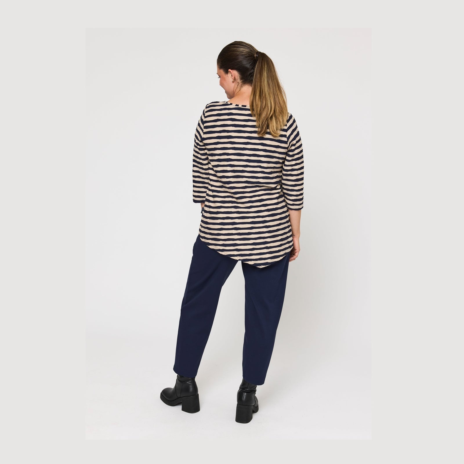 Pont Neuf PNRosalina Bluser 817 Navy/sand