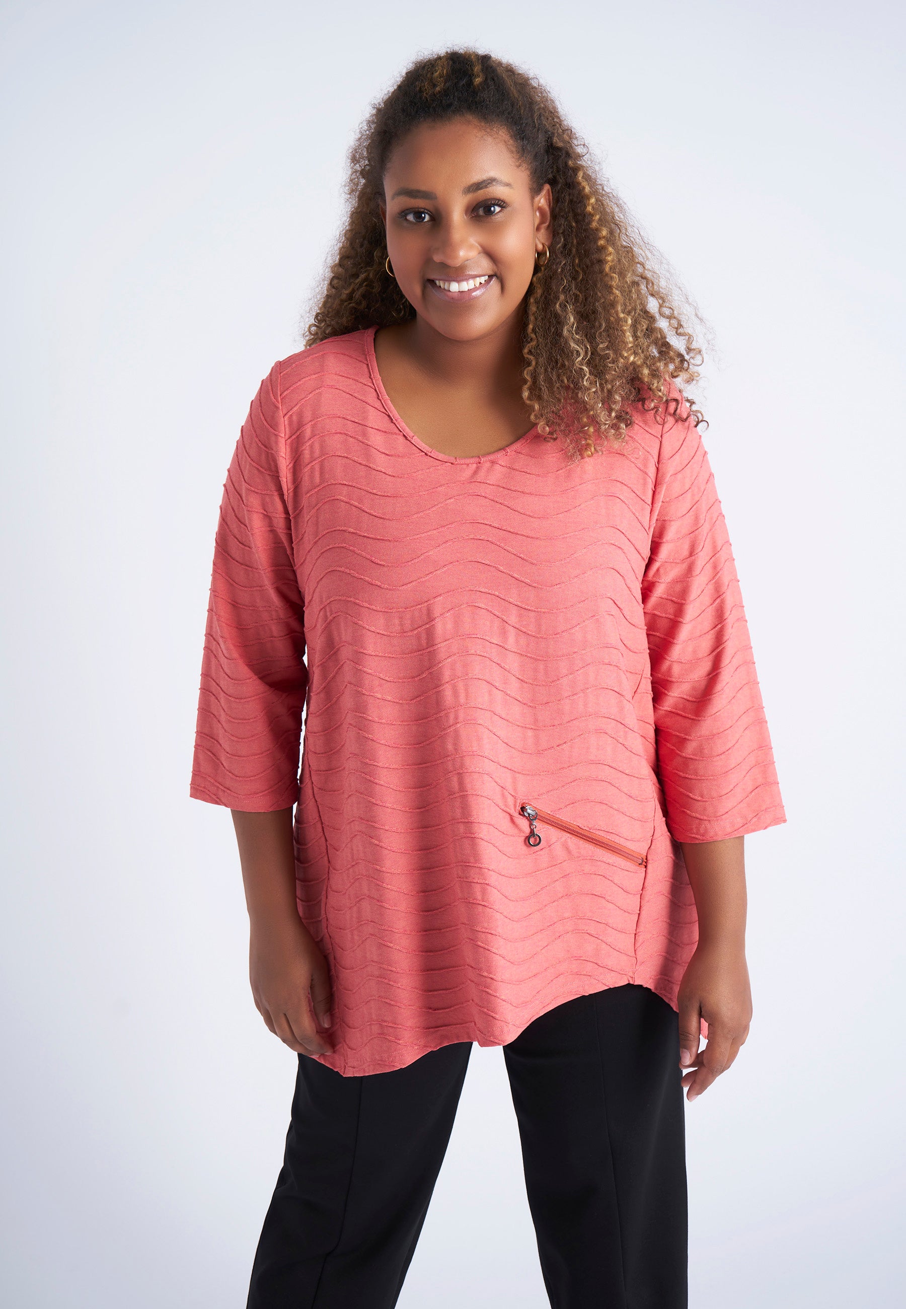 Pont Neuf PNRosalina Bluser 055 Coral red