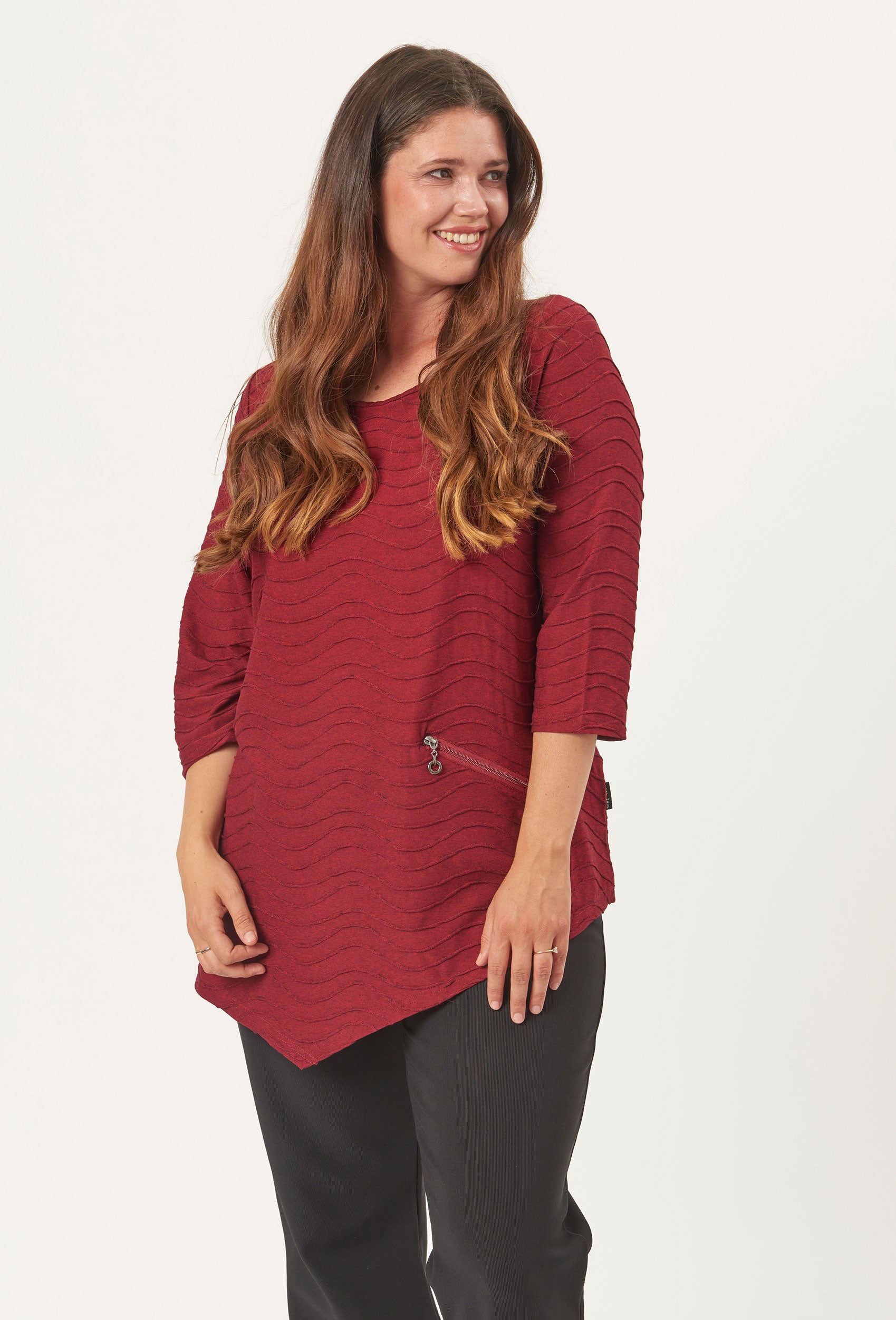 Pont Neuf PNRosalina Bluser 354 Warm Red