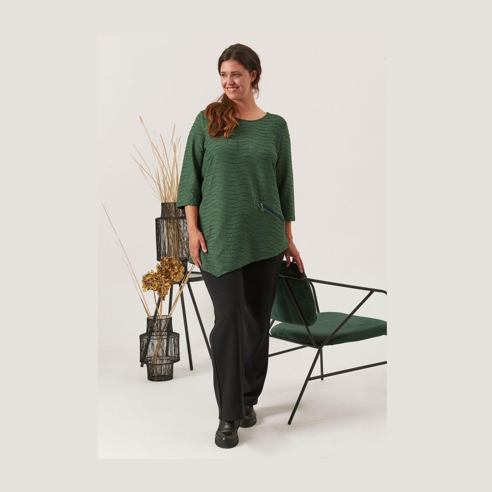 Pont Neuf PNRosalina Bluser 621 Pine Green