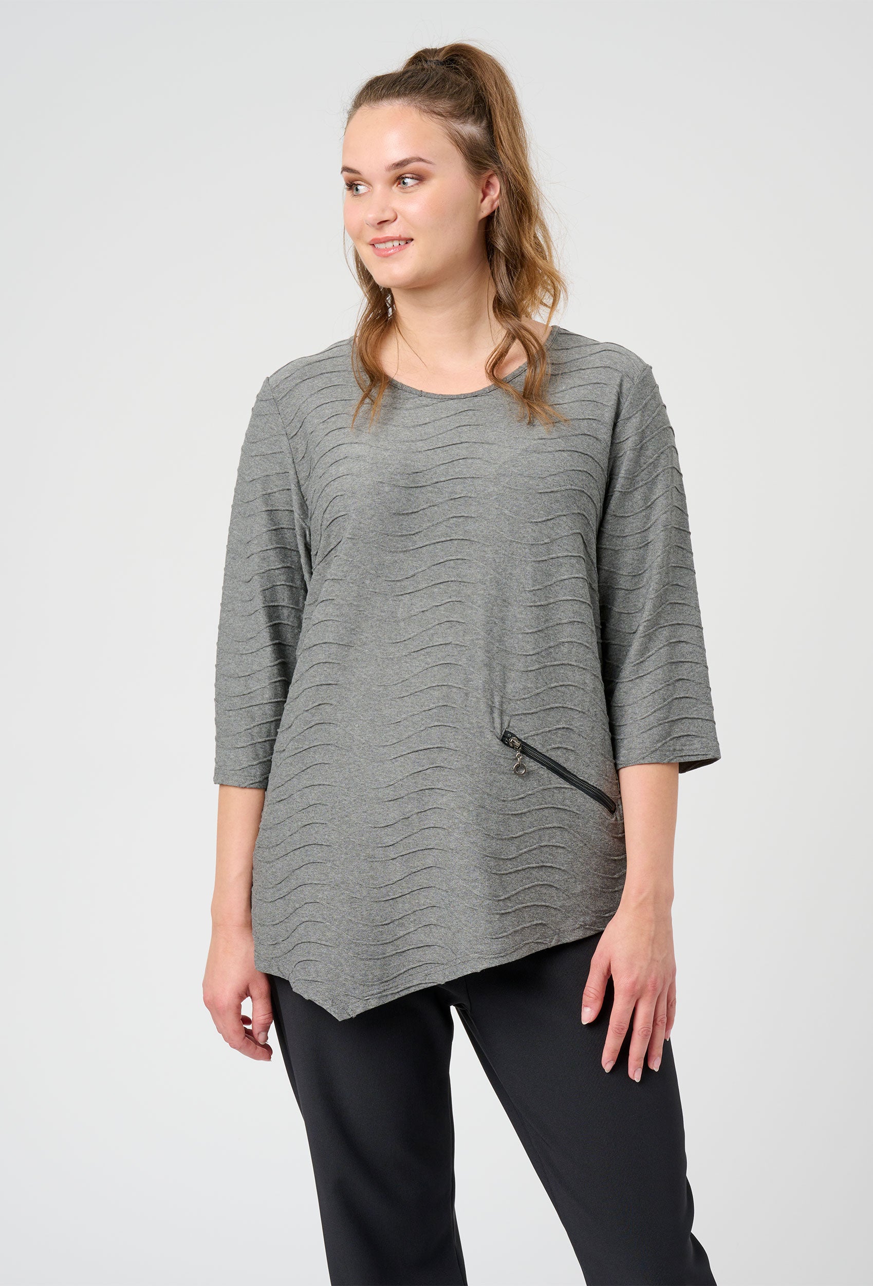 Pont Neuf PNRosalina Bluser 750 grey melange