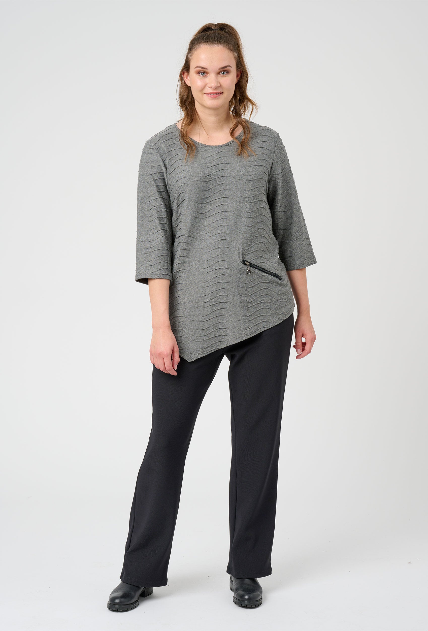 Pont Neuf PNRosalina Bluser 750 grey melange