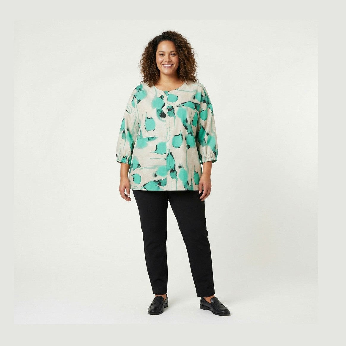 Pont Neuf PNSari Bluser 3480 Aqua Green