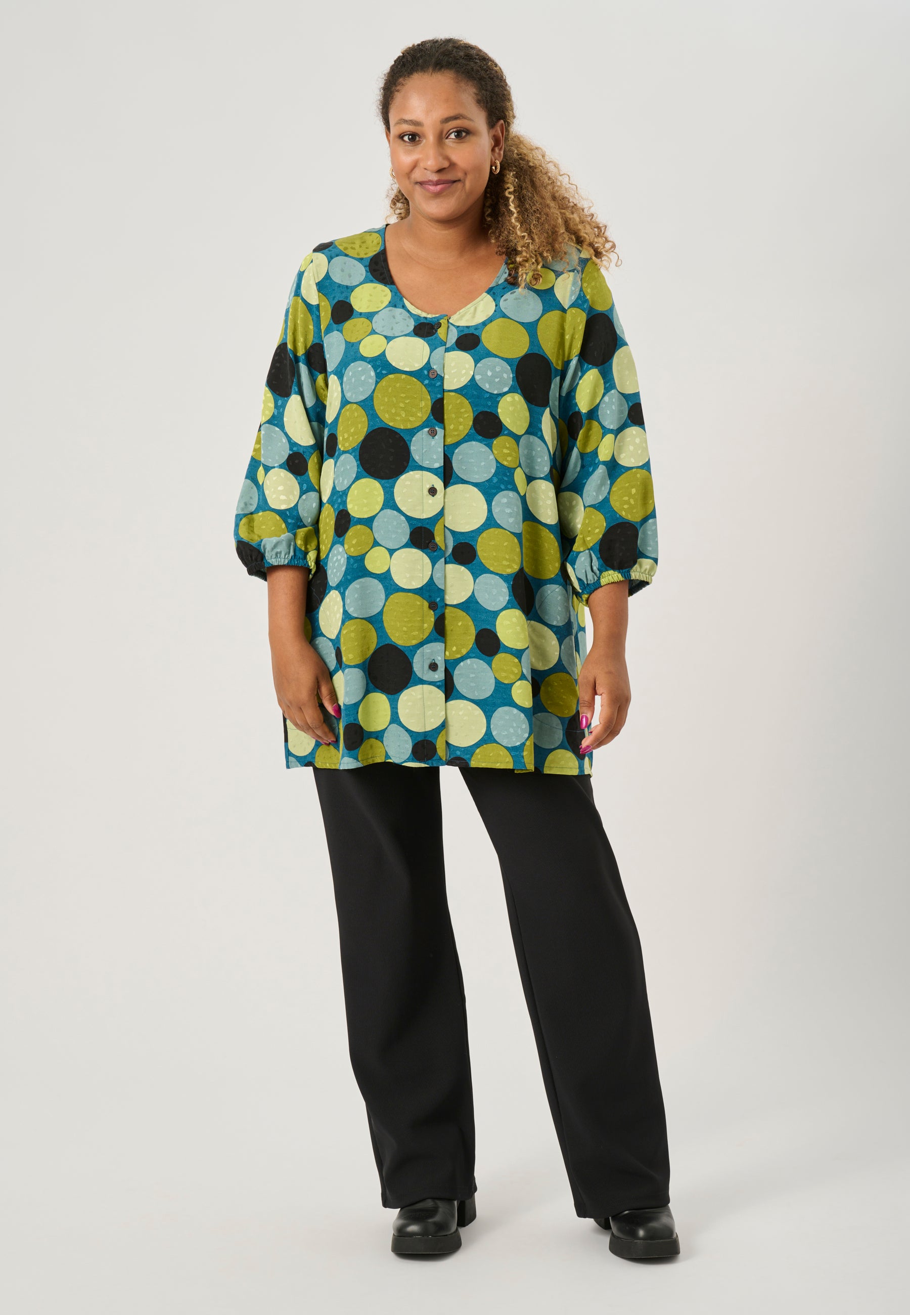 Pont Neuf PNThorid Bluser 5052 Petrol Blue