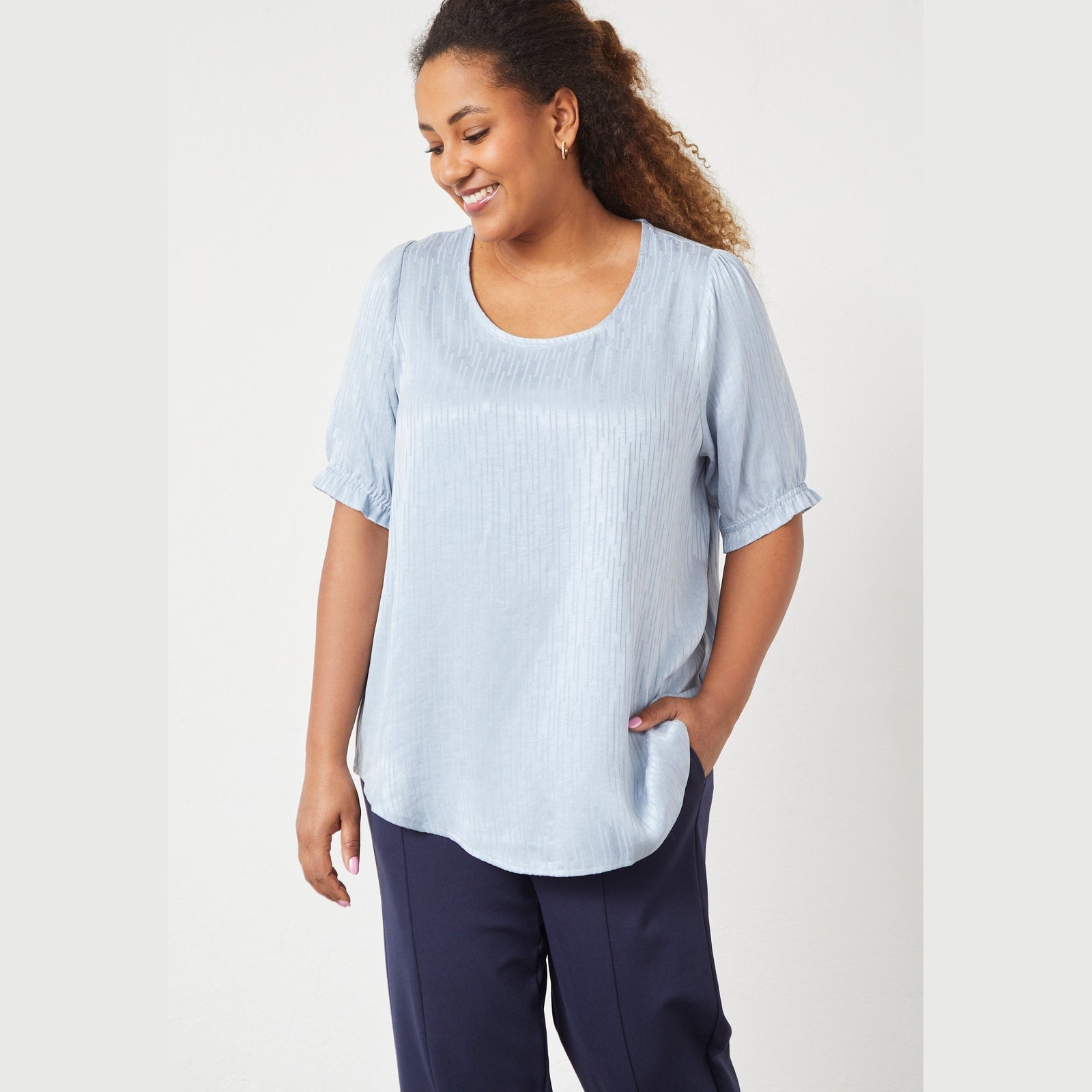 Pont Neuf PNTudi Bluser 5250 Soft Blue