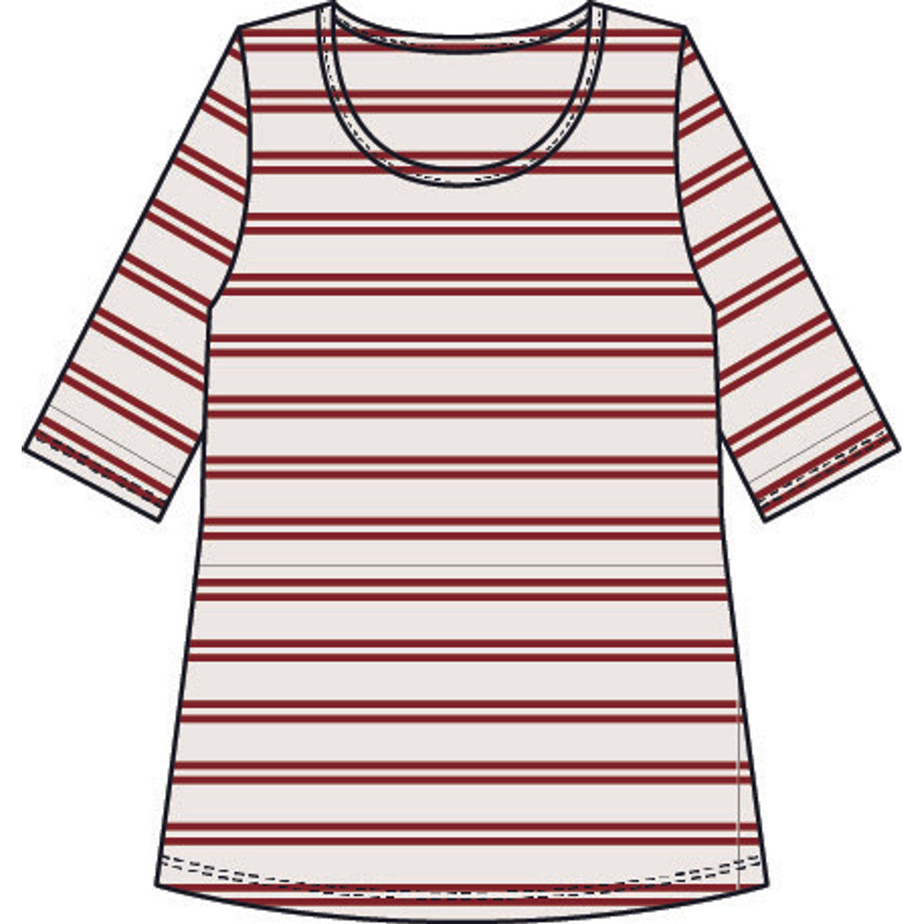 Pont Neuf PNTulla T-Shirt 2999 BORDEAUX RED