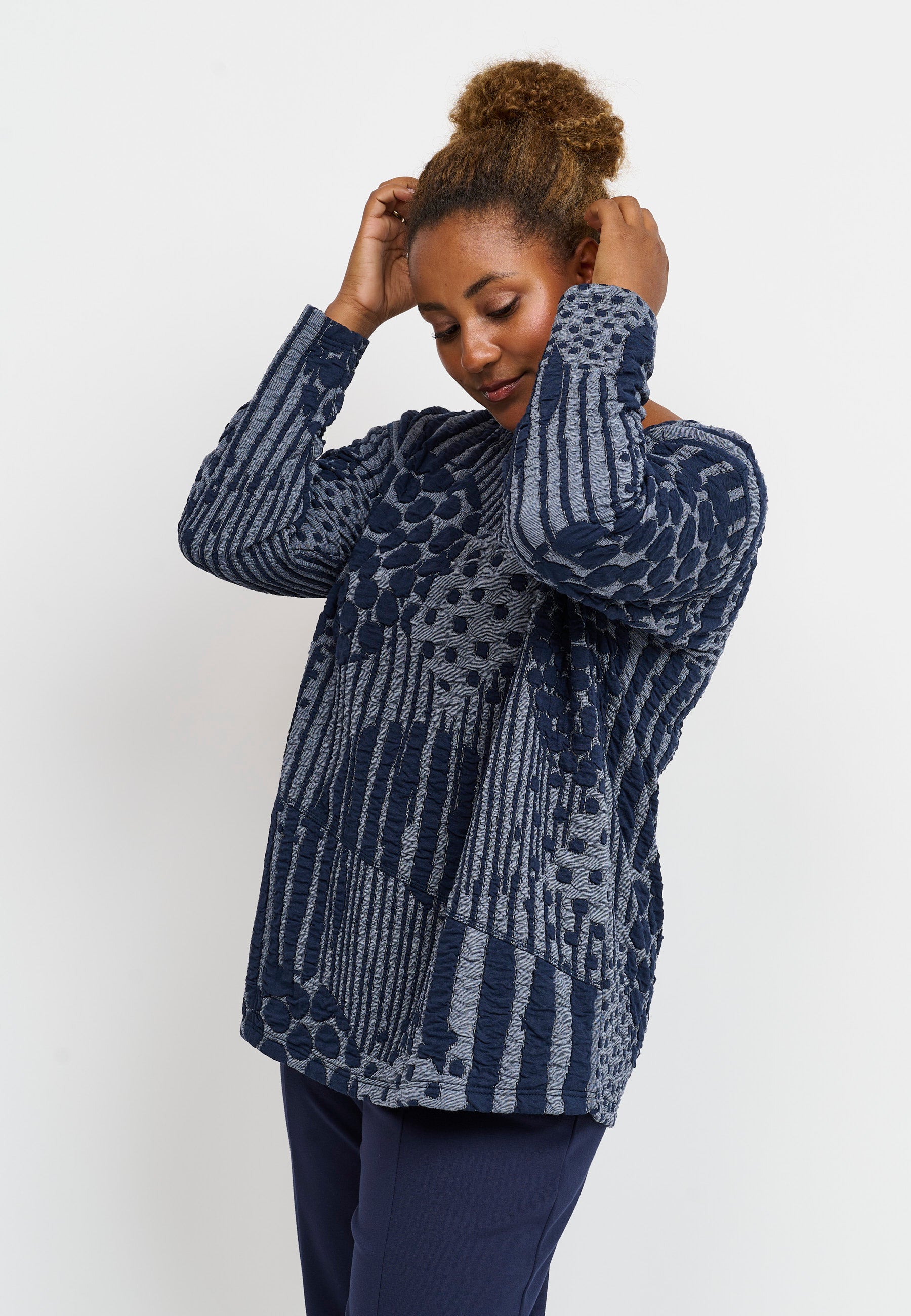 Pont Neuf PNValina Bluser 5555 Steel Blue