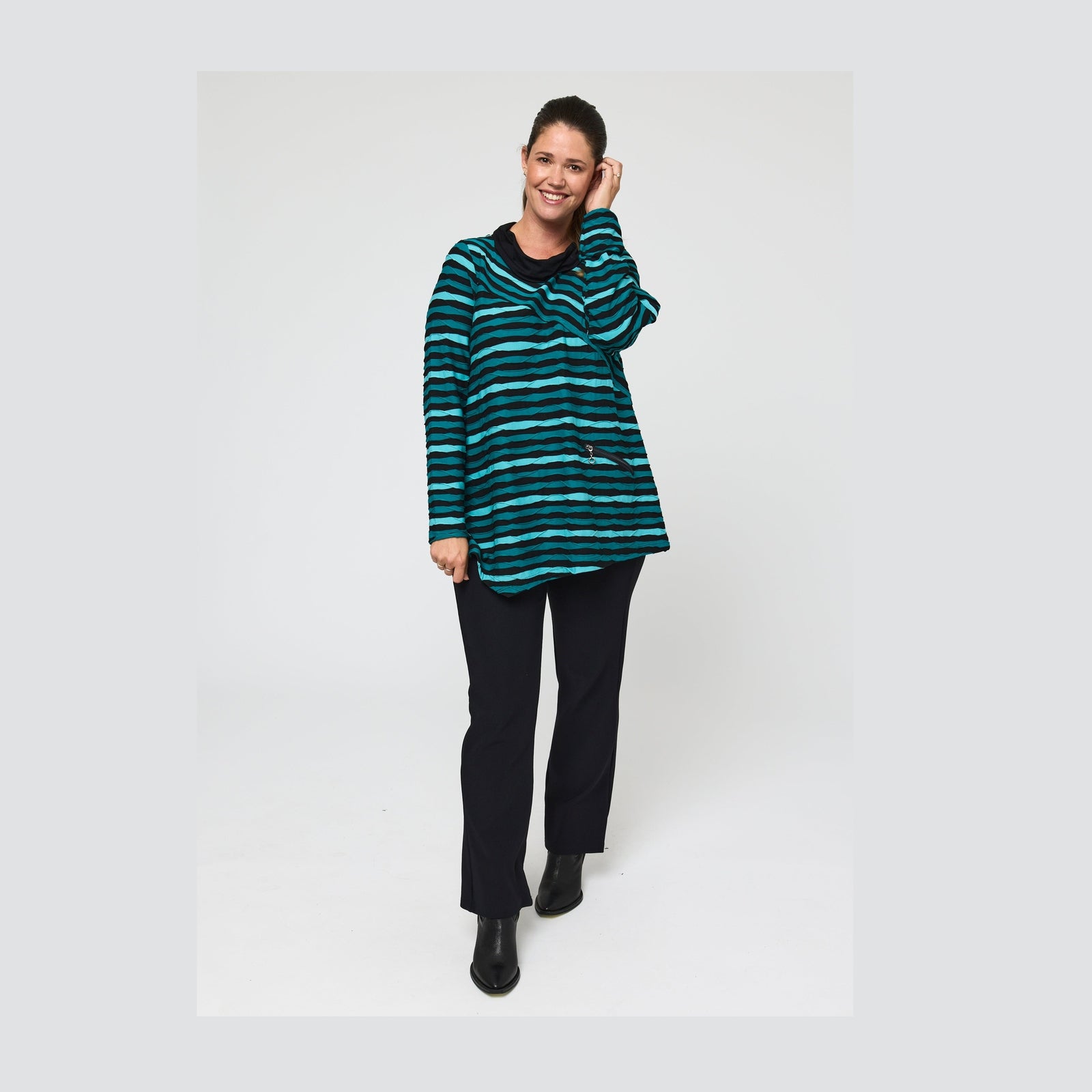 Pont Neuf PNVicca Bluser 5052 Petrol Blue