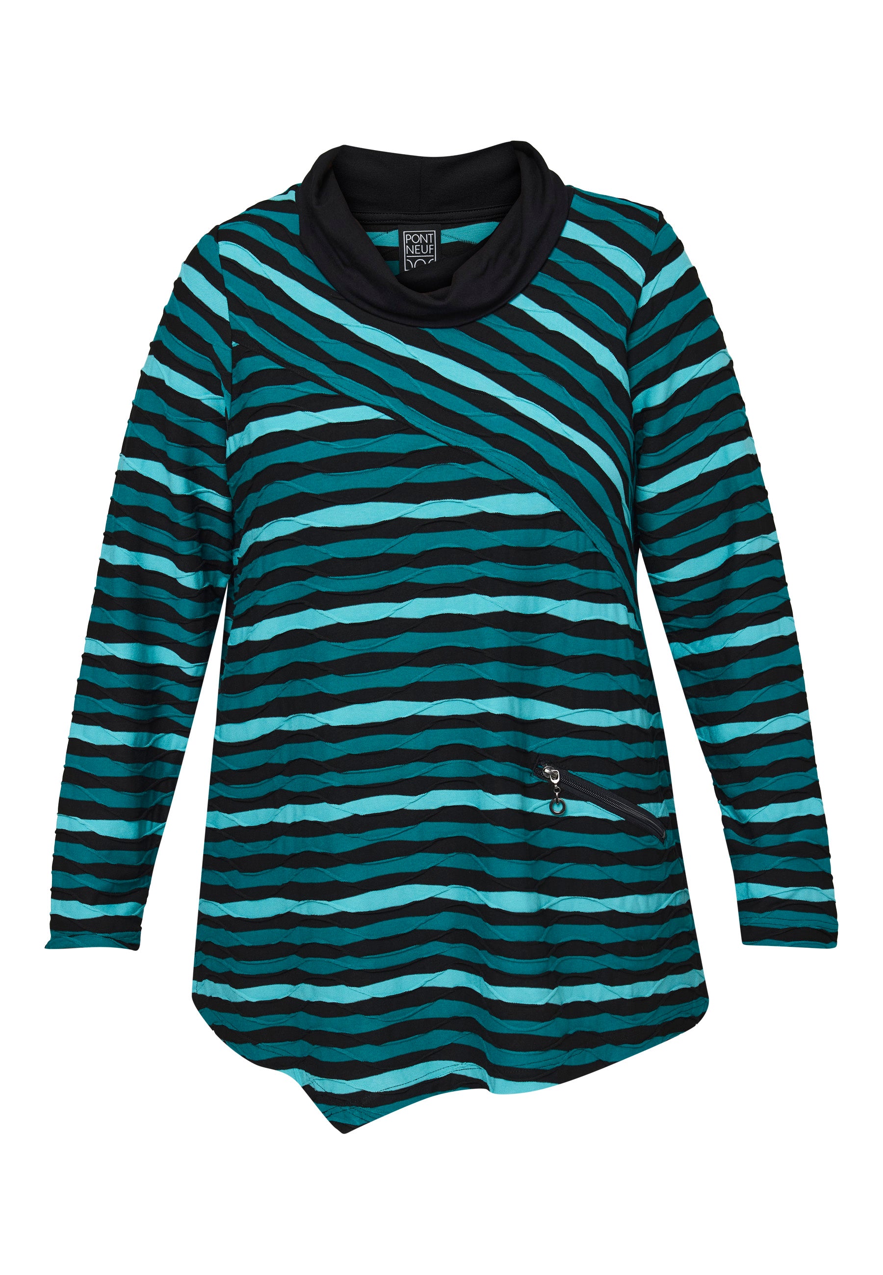 Pont Neuf PNVicca Bluser 5052 Petrol Blue